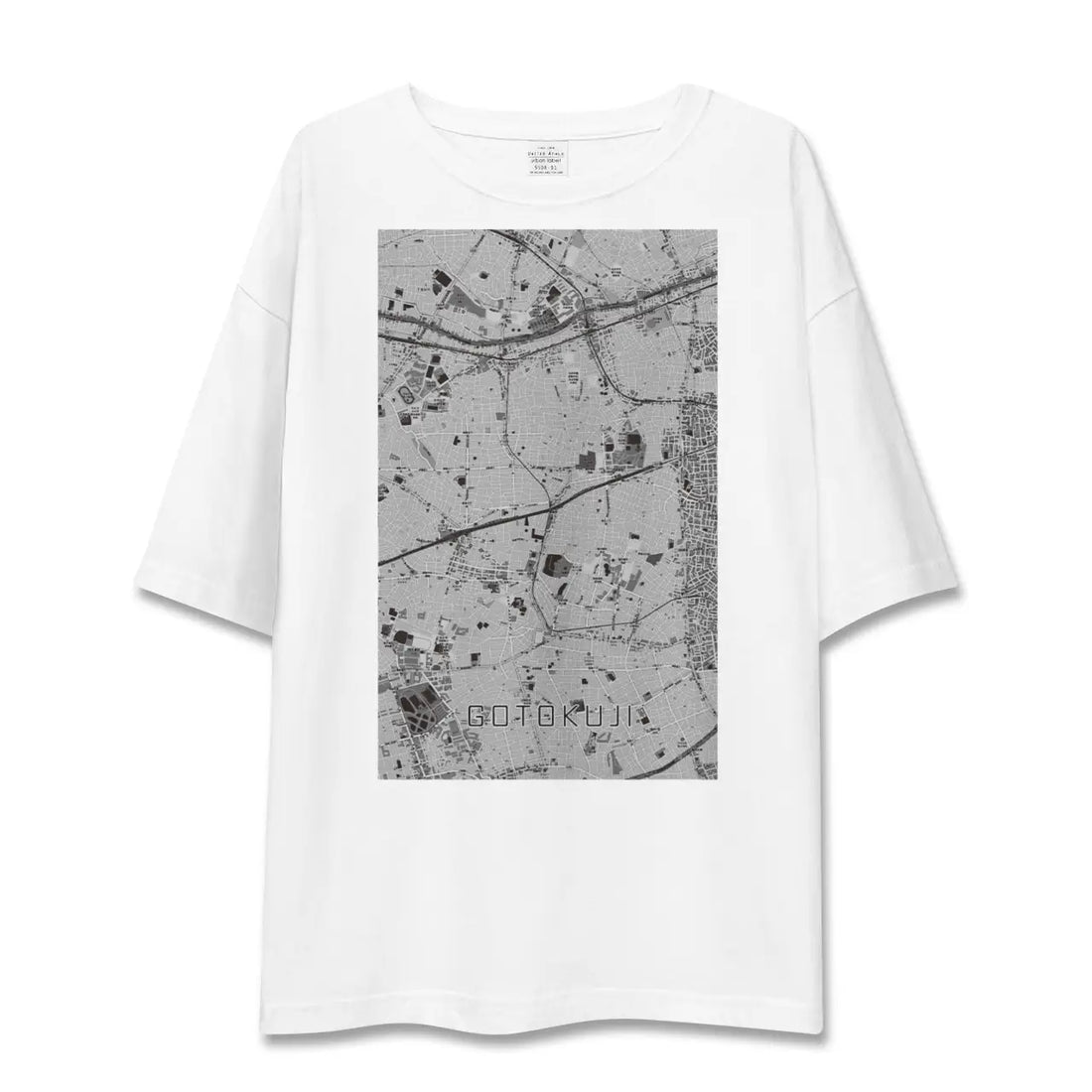 【豪徳寺(東京都)】地図柄ビッグシルエットTシャツ