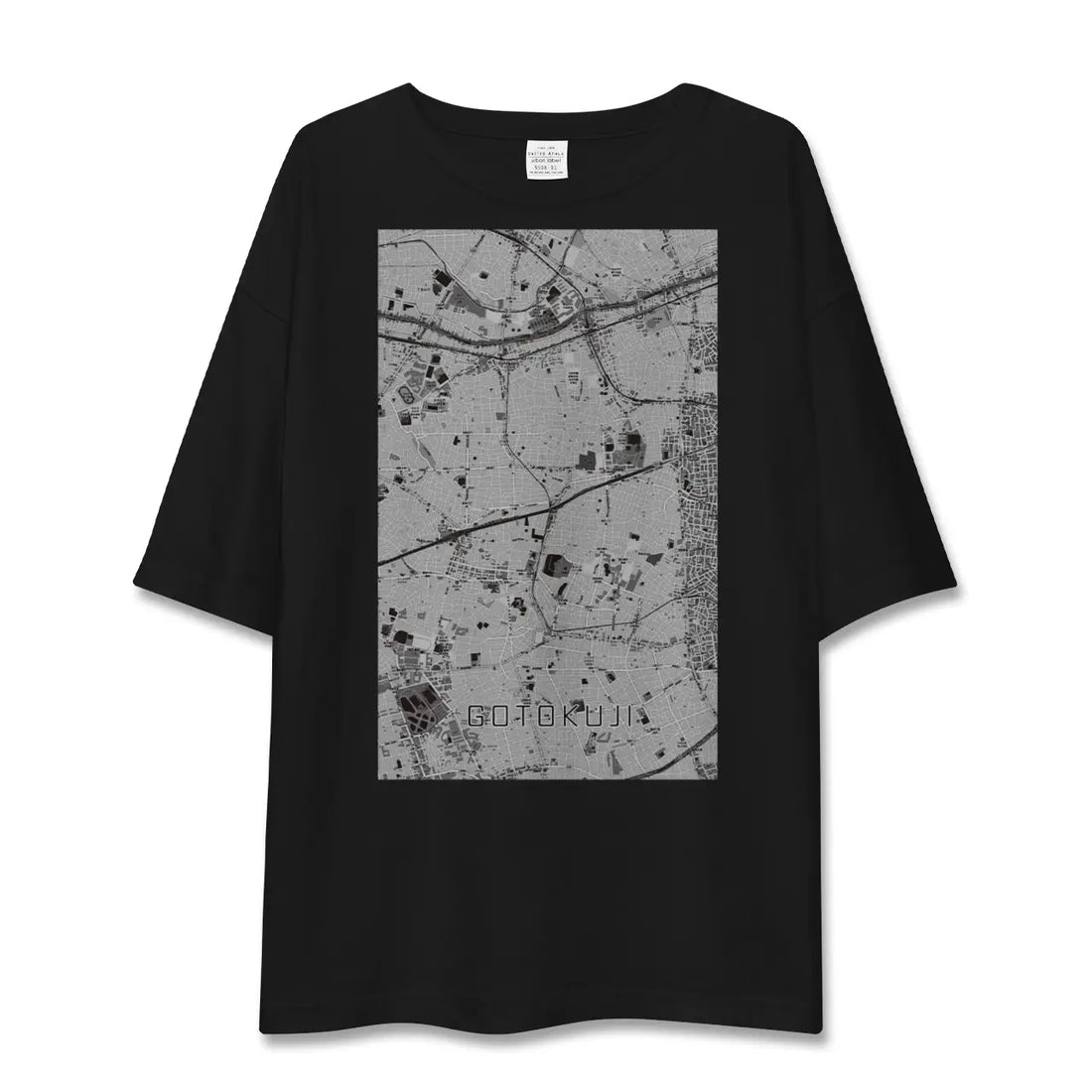 【豪徳寺(東京都)】地図柄ビッグシルエットTシャツ