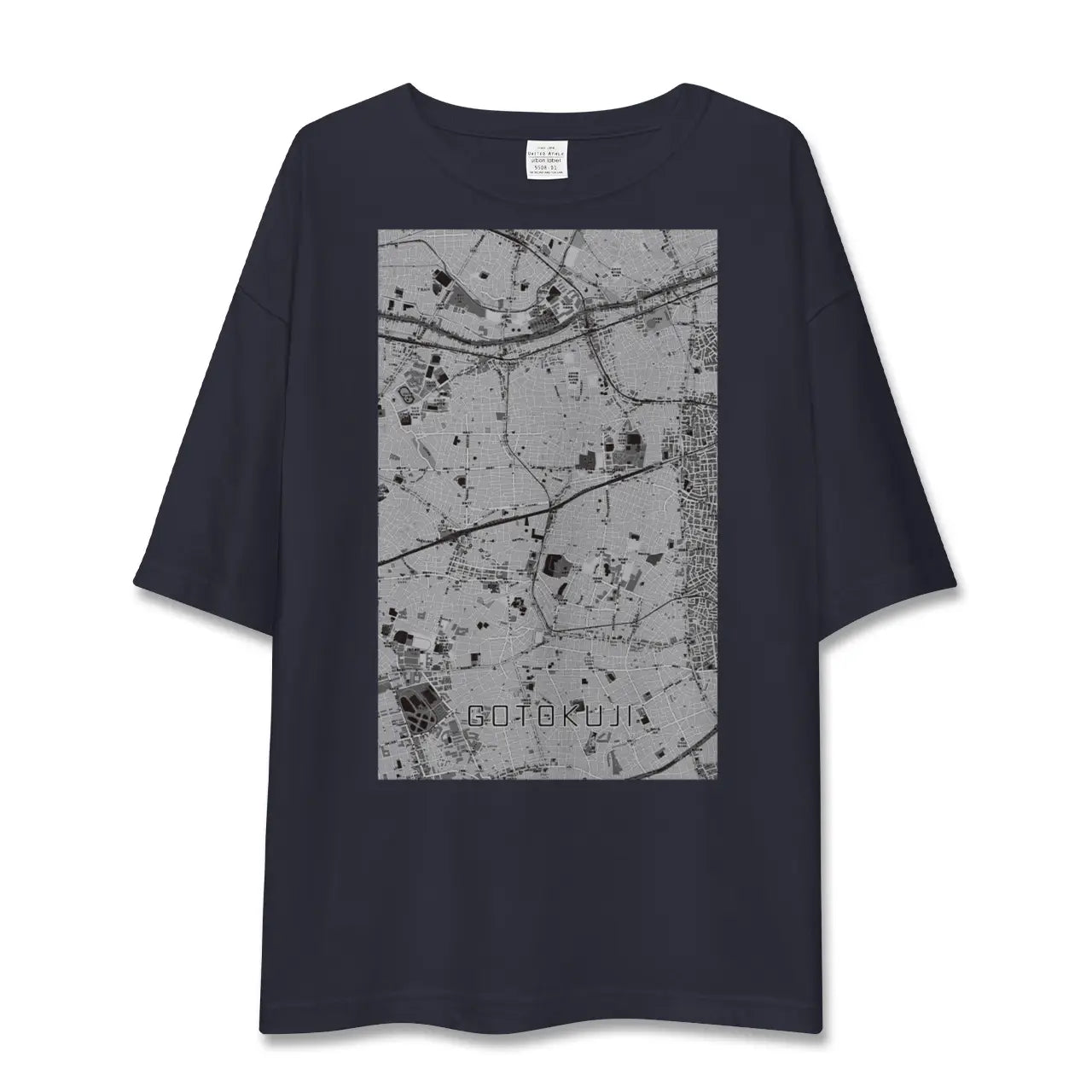 【豪徳寺(東京都)】地図柄ビッグシルエットTシャツ