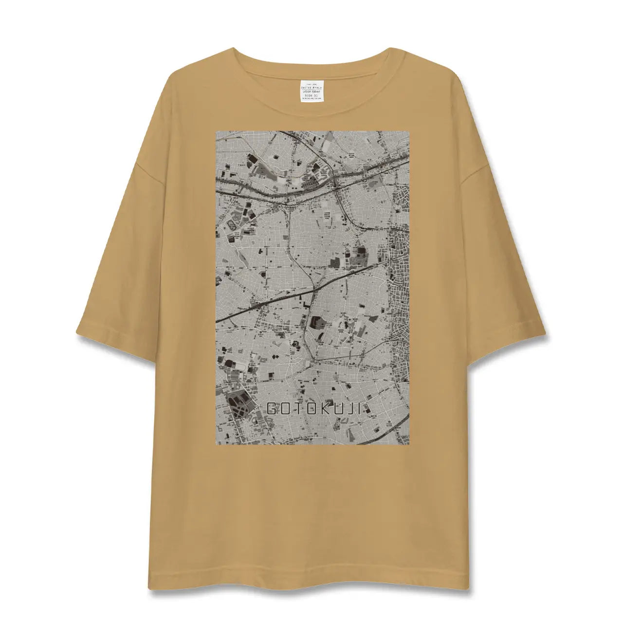 【豪徳寺(東京都)】地図柄ビッグシルエットTシャツ