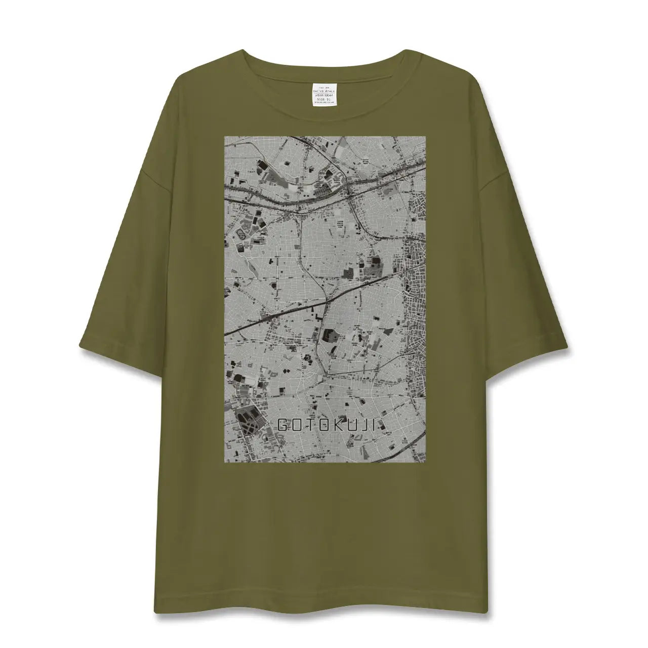 【豪徳寺(東京都)】地図柄ビッグシルエットTシャツ