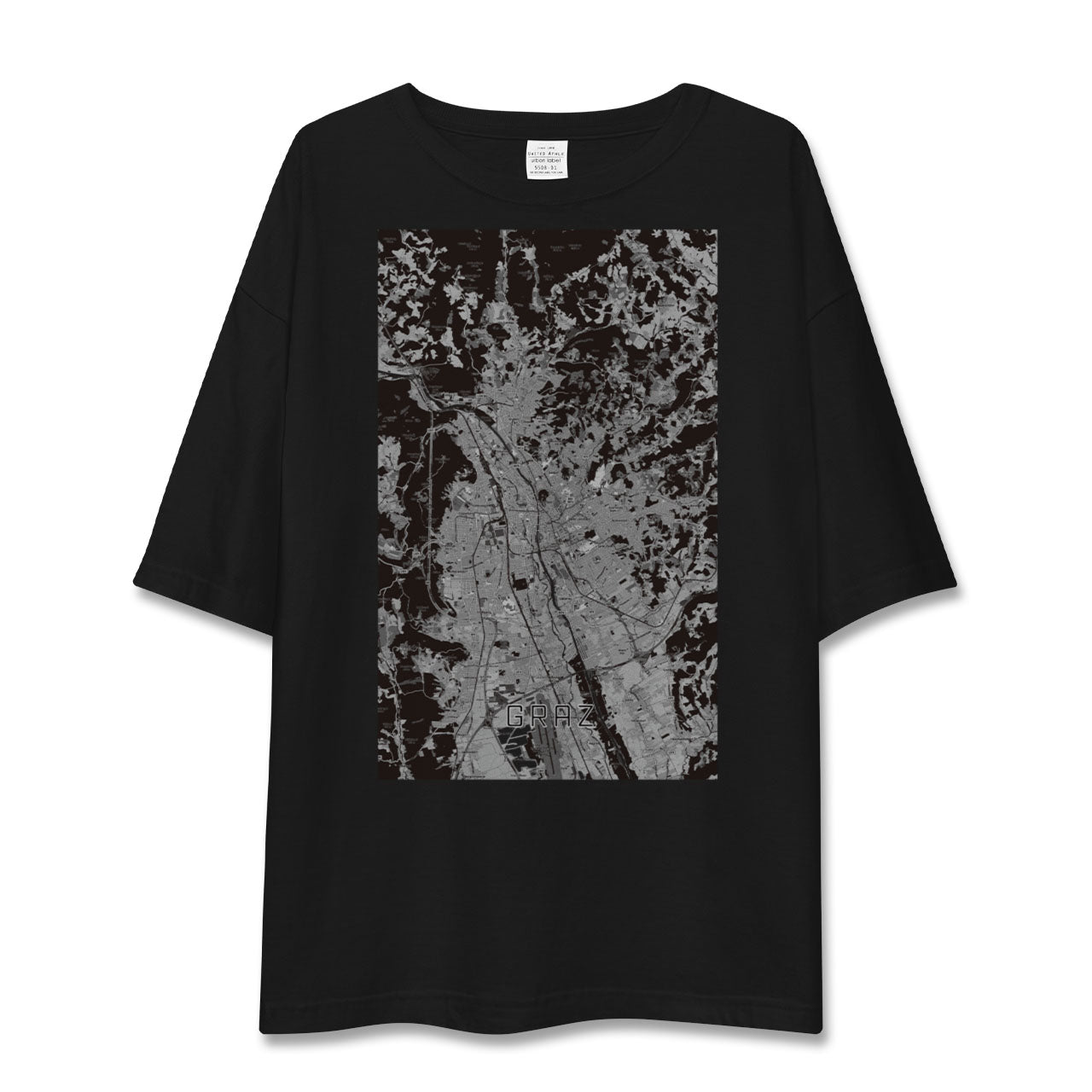 【グラーツ(オーストリア)】地図柄ビッグシルエットTシャツ