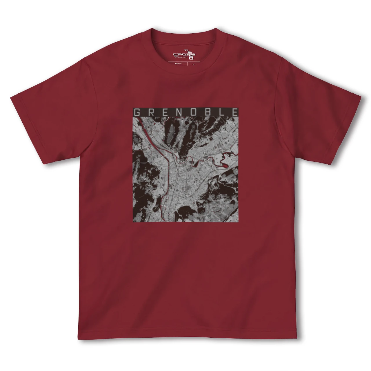 【グルノーブル(フランス)】地図柄ヘビーウェイトTシャツ