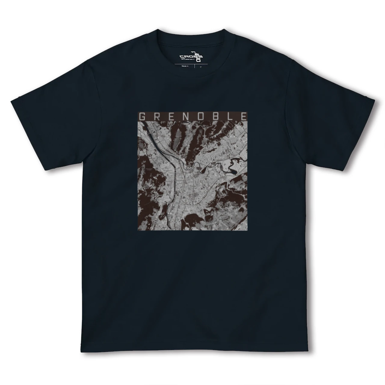 【グルノーブル(フランス)】地図柄ヘビーウェイトTシャツ