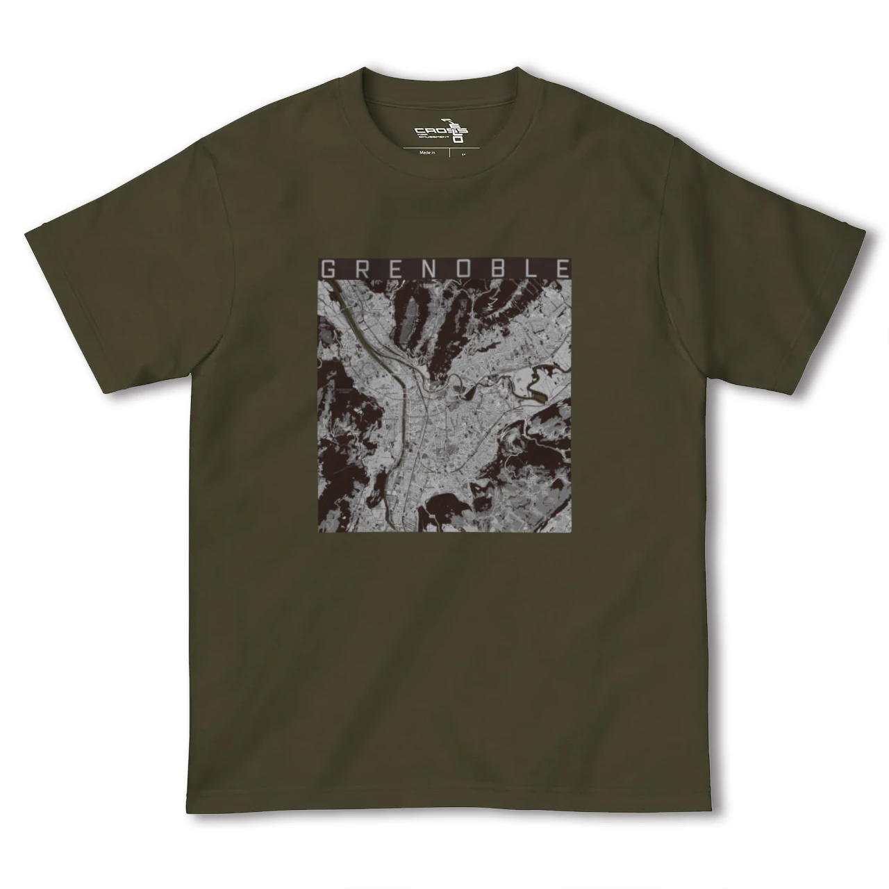 【グルノーブル(フランス)】地図柄ヘビーウェイトTシャツ