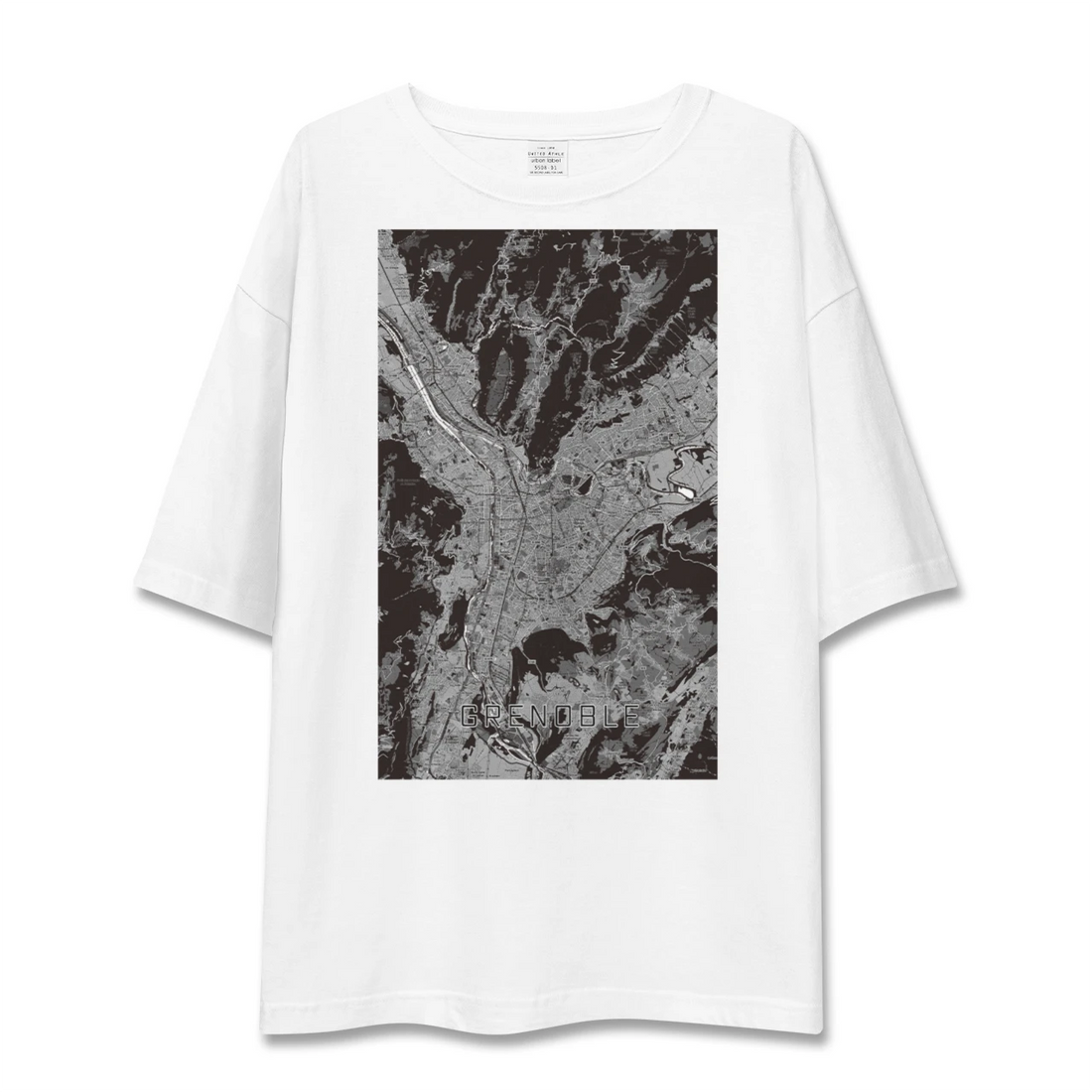 【グルノーブル(フランス)】地図柄ビッグシルエットTシャツ