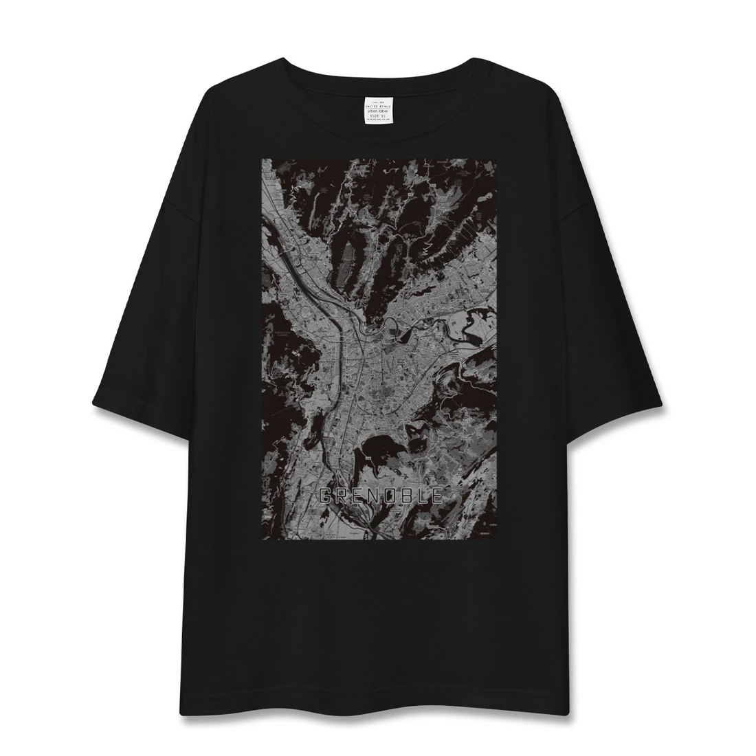 【グルノーブル(フランス)】地図柄ビッグシルエットTシャツ