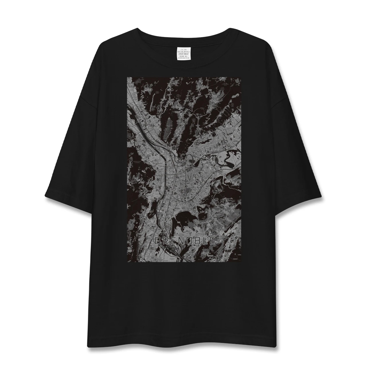 【グルノーブル(フランス)】地図柄ビッグシルエットTシャツ