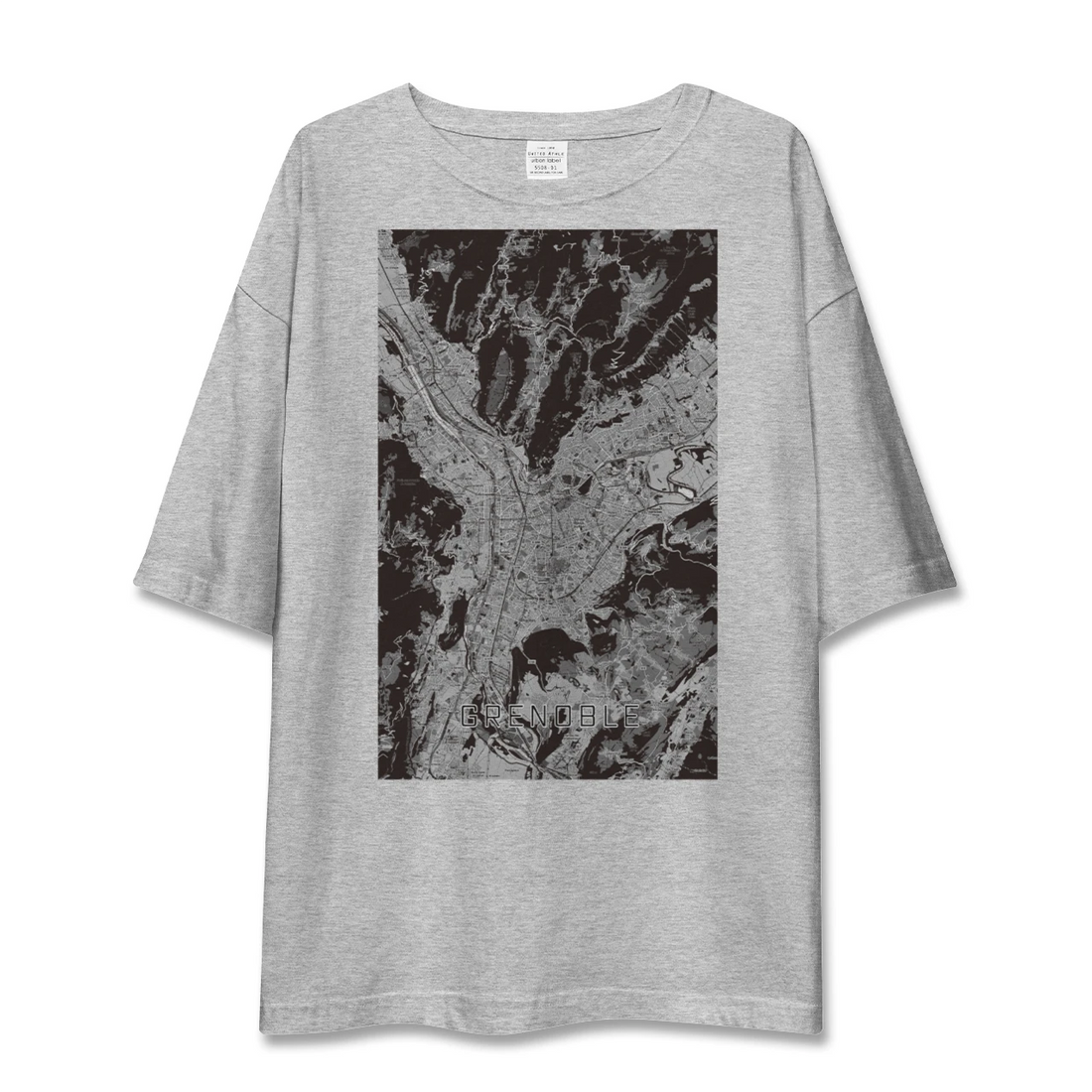 【グルノーブル(フランス)】地図柄ビッグシルエットTシャツ