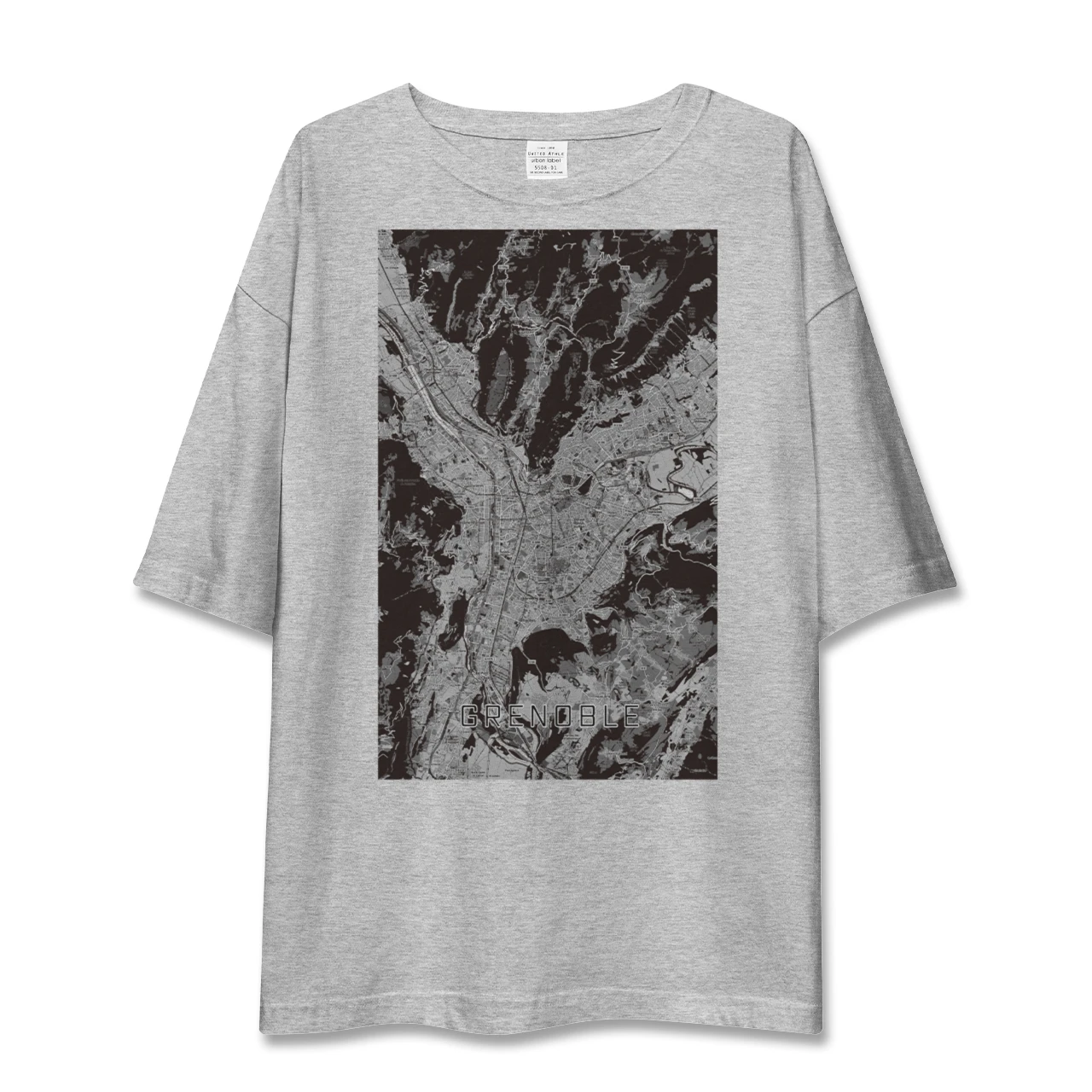 【グルノーブル(フランス)】地図柄ビッグシルエットTシャツ