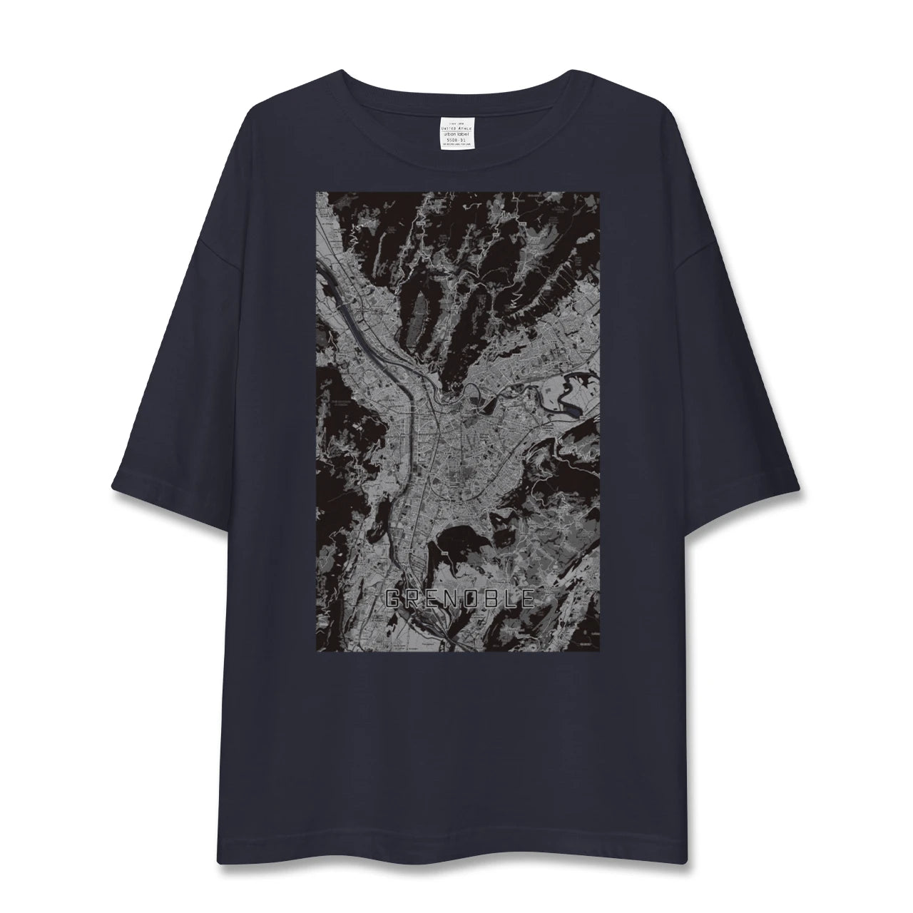 【グルノーブル(フランス)】地図柄ビッグシルエットTシャツ