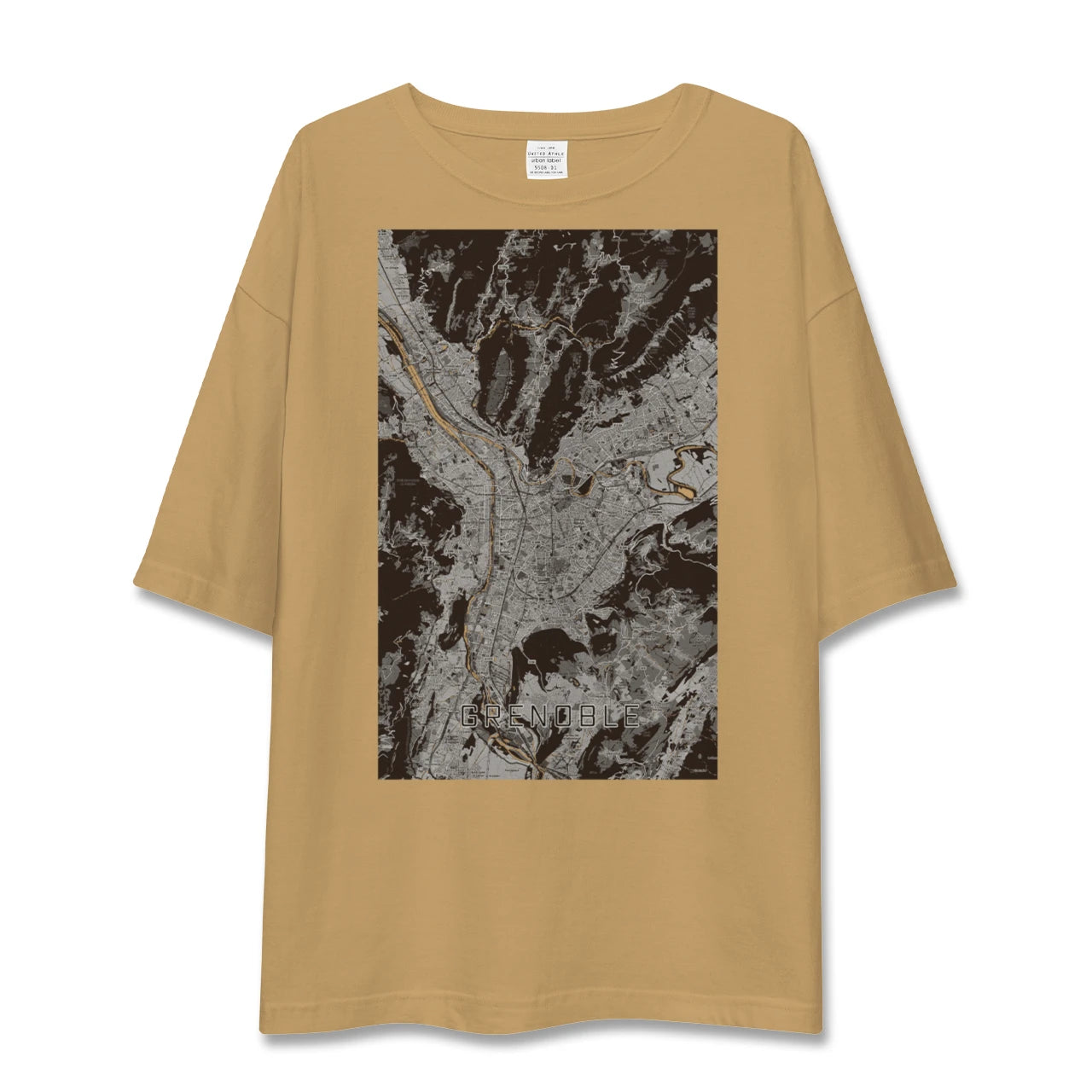 【グルノーブル(フランス)】地図柄ビッグシルエットTシャツ