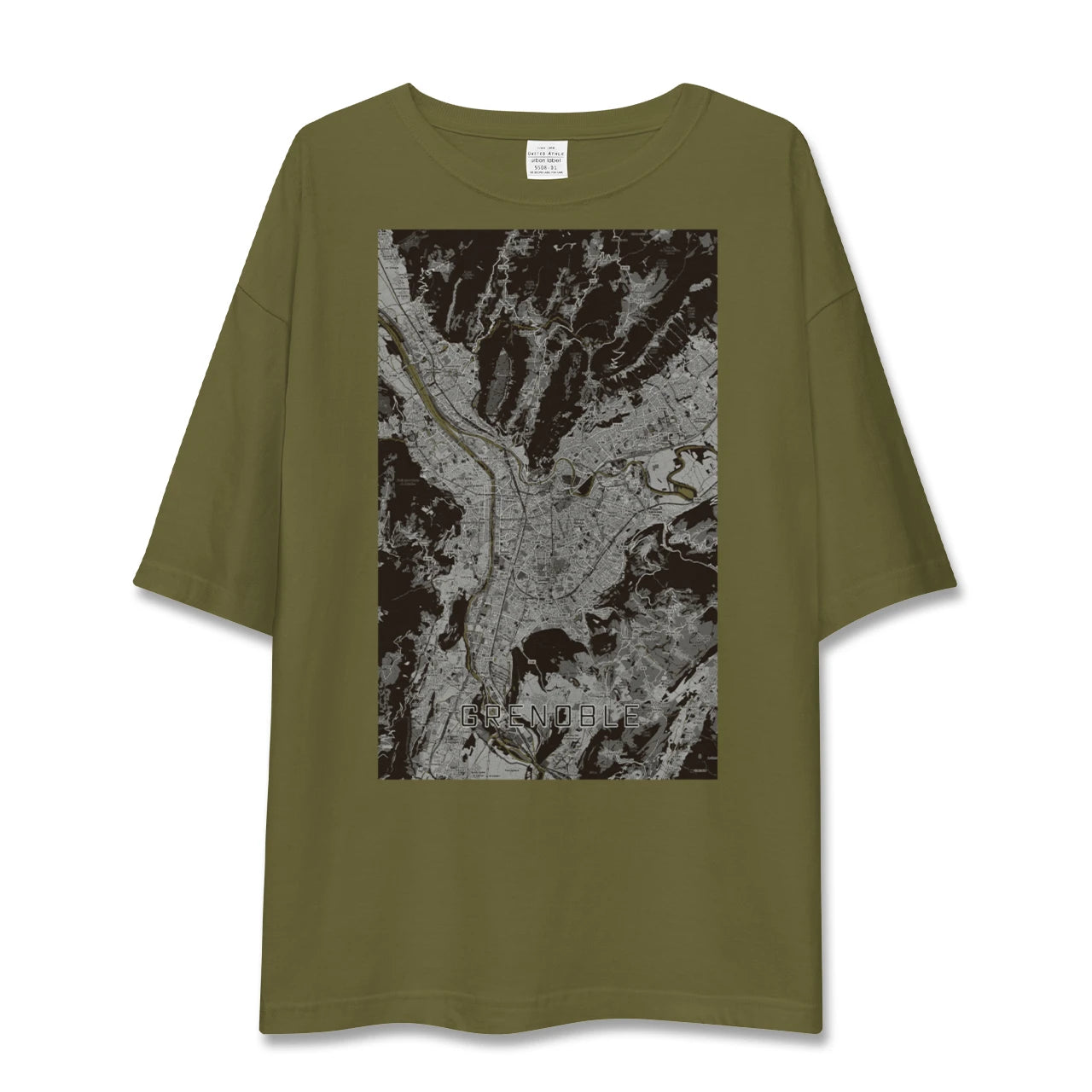 【グルノーブル(フランス)】地図柄ビッグシルエットTシャツ