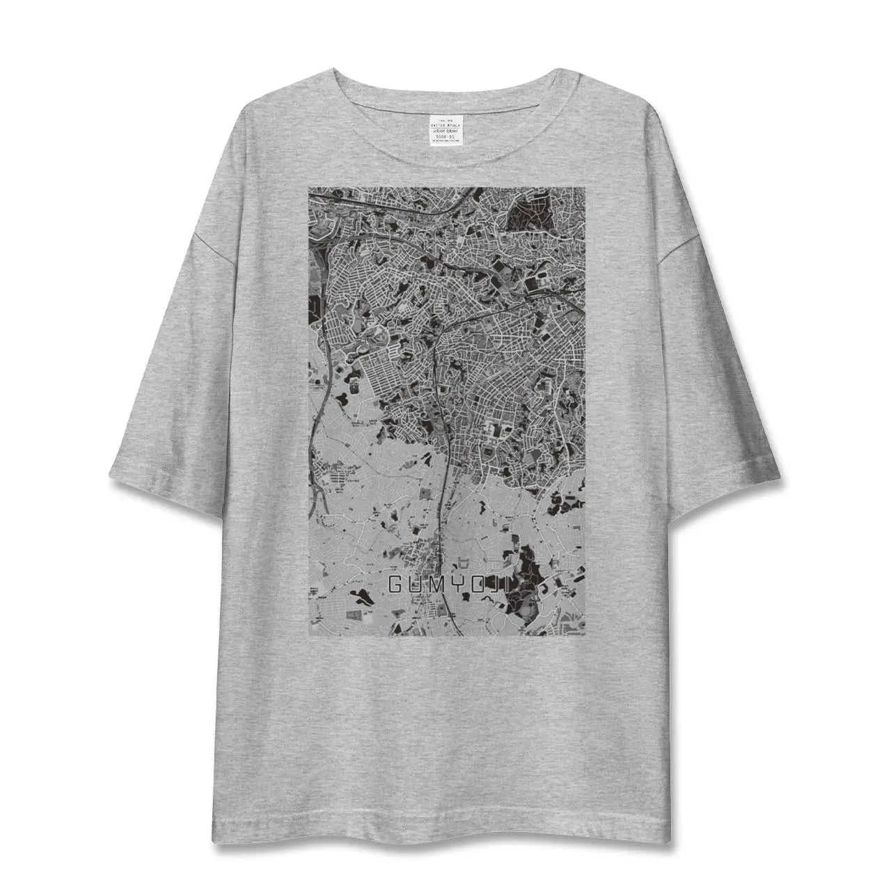 【弘明寺(神奈川県)】地図柄ビッグシルエットTシャツ