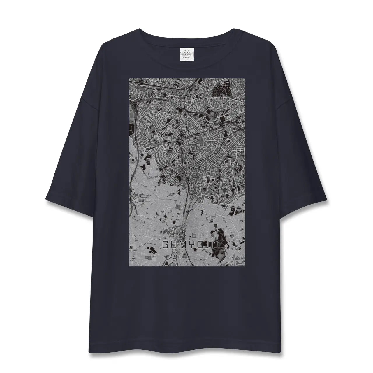 【弘明寺(神奈川県)】地図柄ビッグシルエットTシャツ