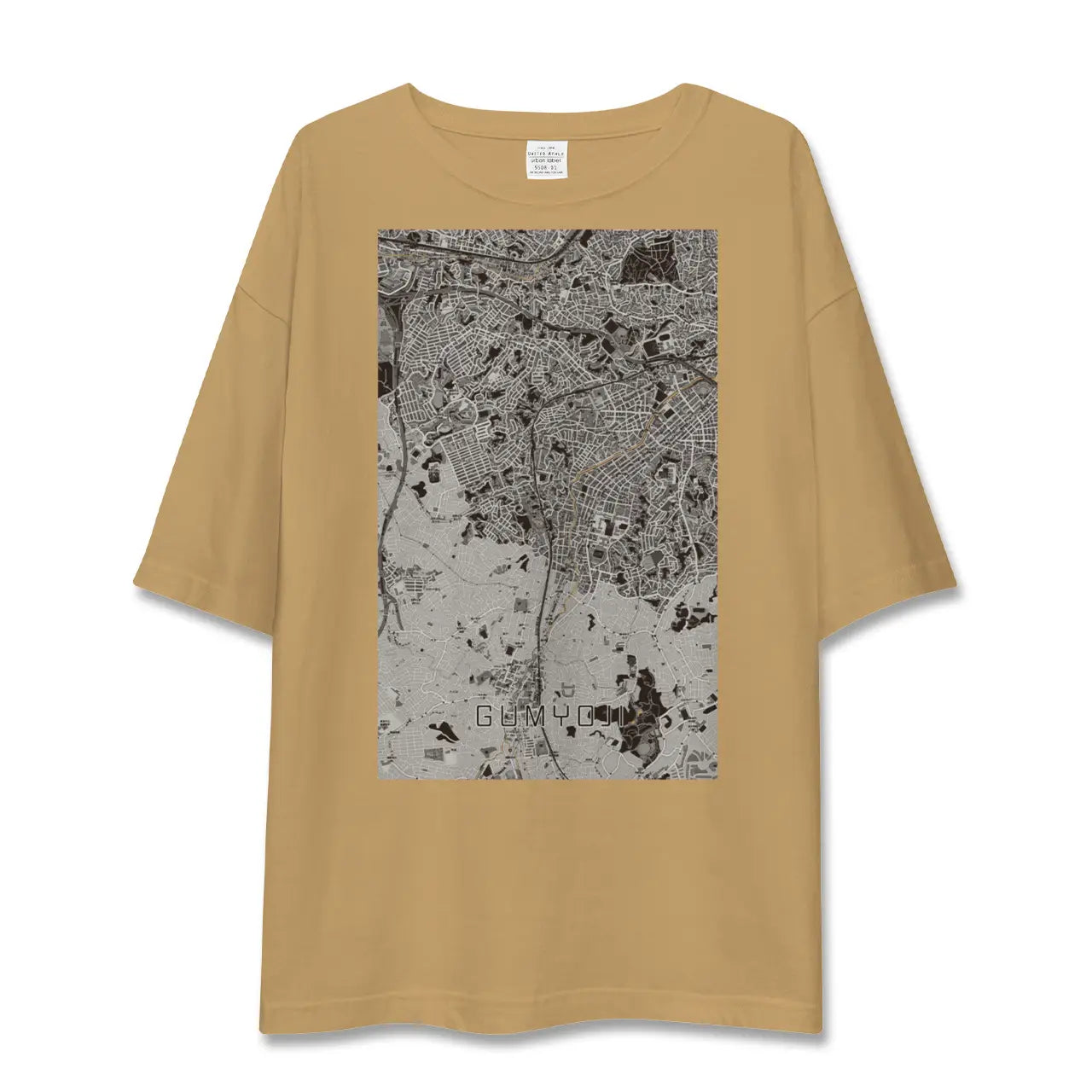 【弘明寺(神奈川県)】地図柄ビッグシルエットTシャツ