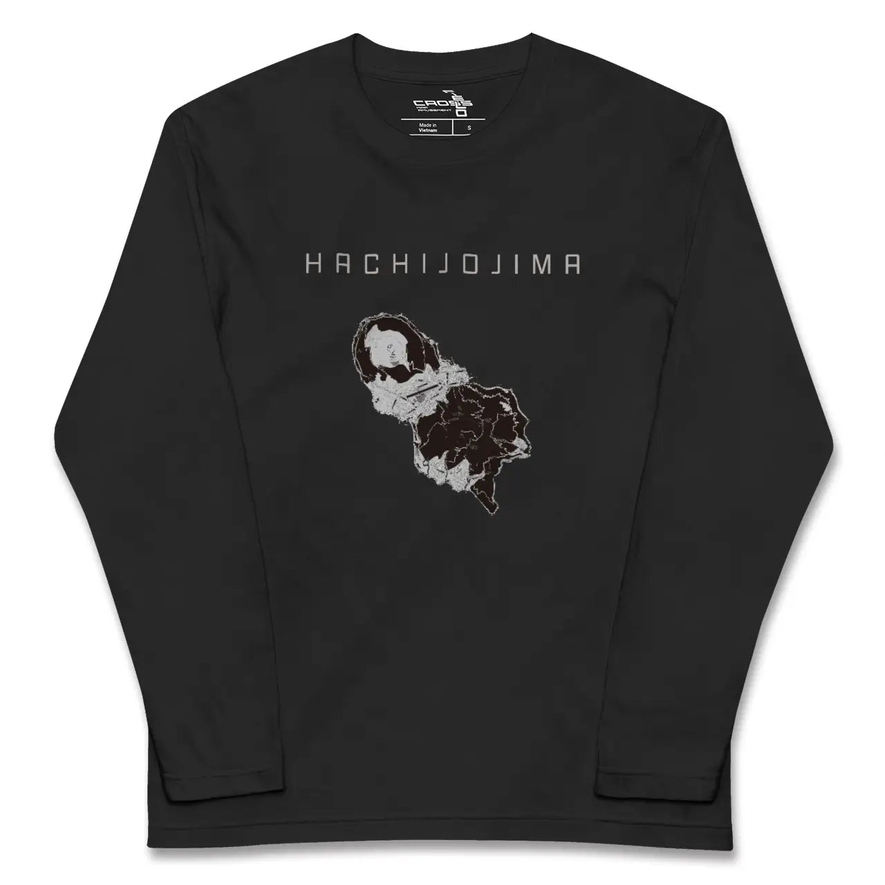 【八丈島(東京都)】地図柄ロングスリーブTシャツ