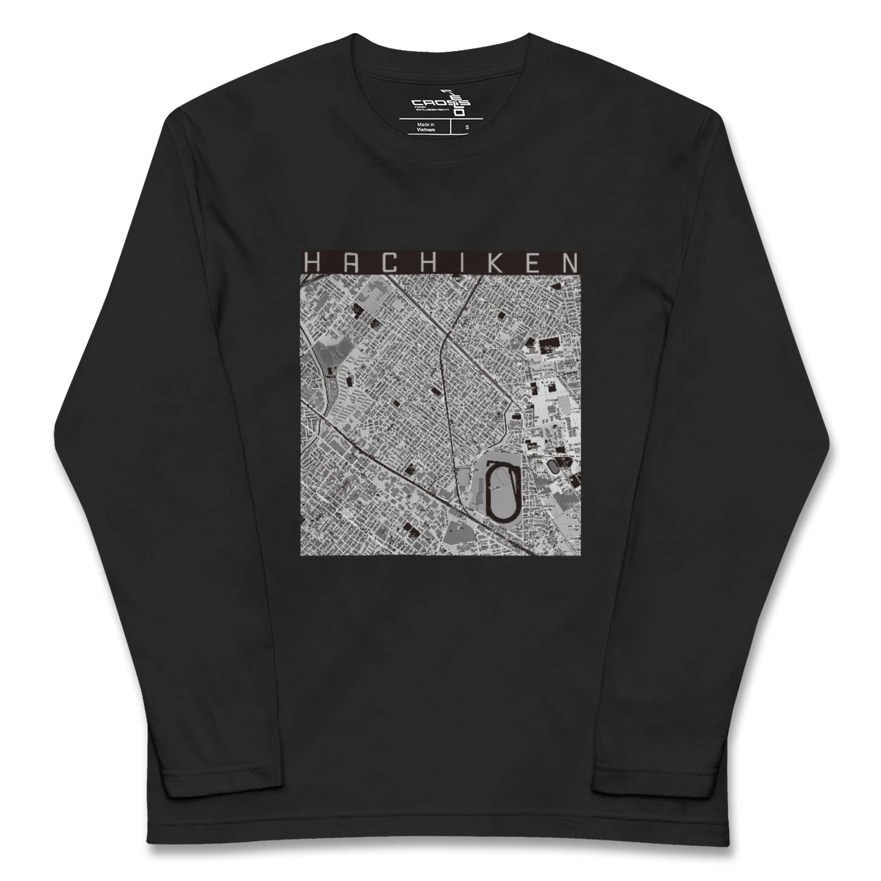 【八軒(北海道)】地図柄ロングスリーブTシャツ