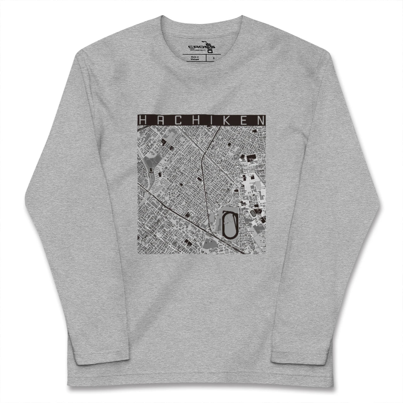 【八軒(北海道)】地図柄ロングスリーブTシャツ
