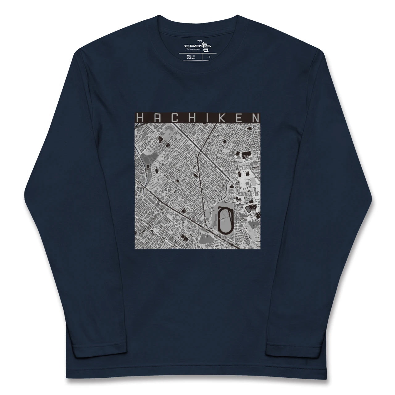 【八軒(北海道)】地図柄ロングスリーブTシャツ