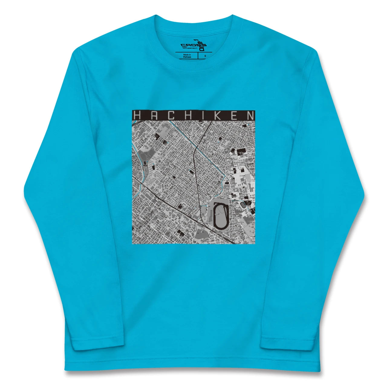 【八軒(北海道)】地図柄ロングスリーブTシャツ