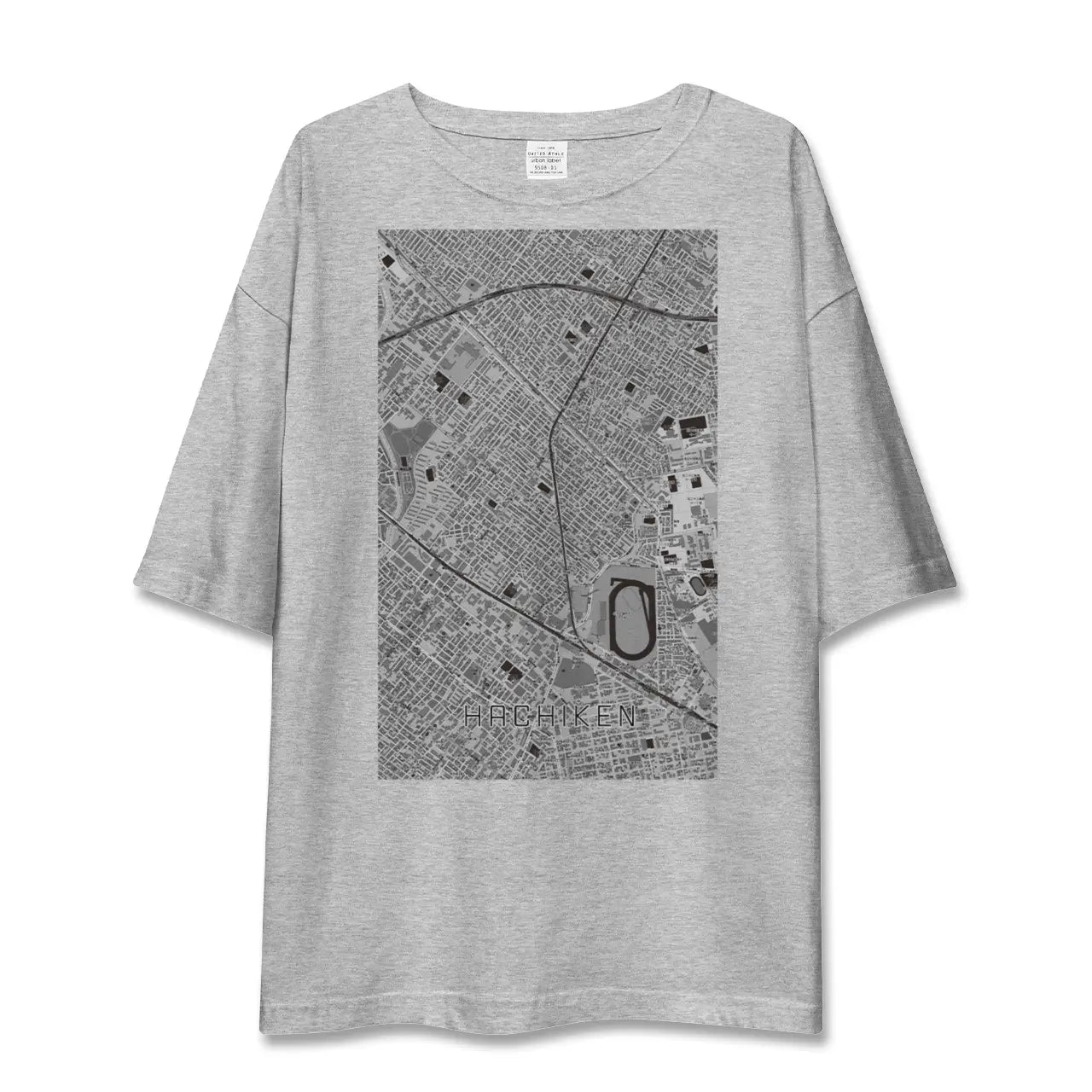 【八軒(北海道)】地図柄ビッグシルエットTシャツ