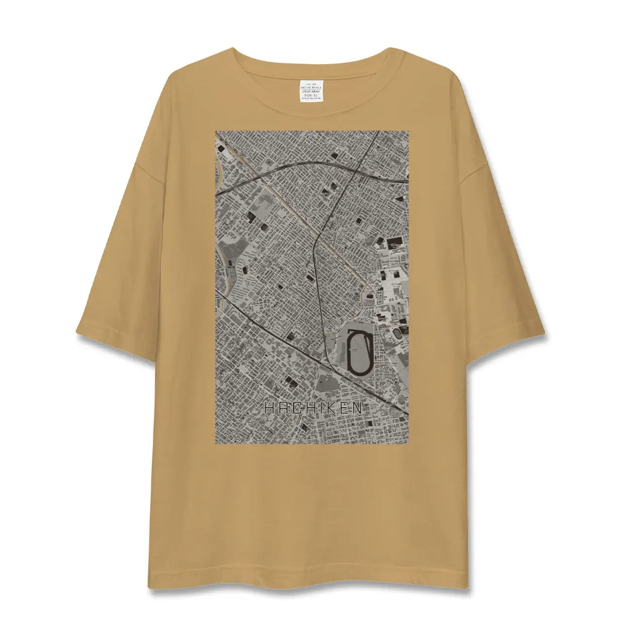 【八軒(北海道)】地図柄ビッグシルエットTシャツ