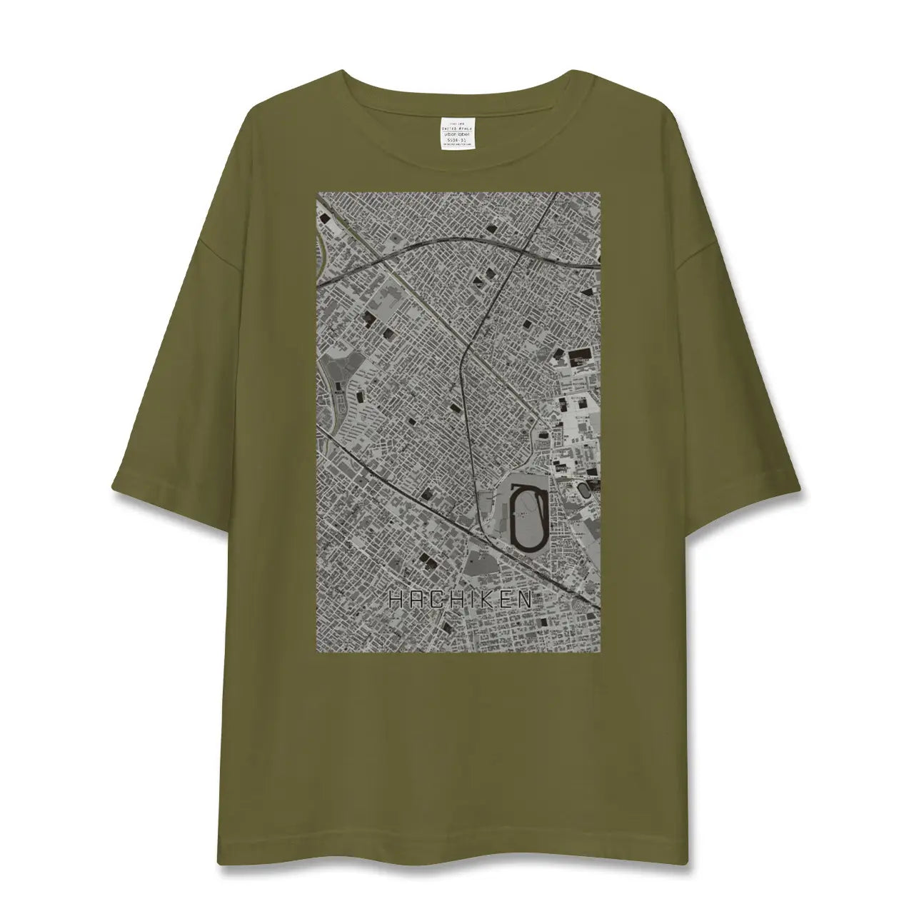 【八軒(北海道)】地図柄ビッグシルエットTシャツ