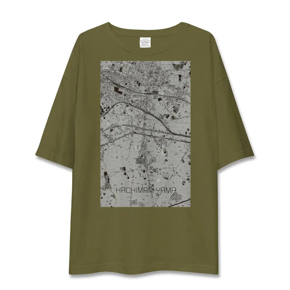 【八幡山(東京都)】地図柄ビッグシルエットTシャツ
