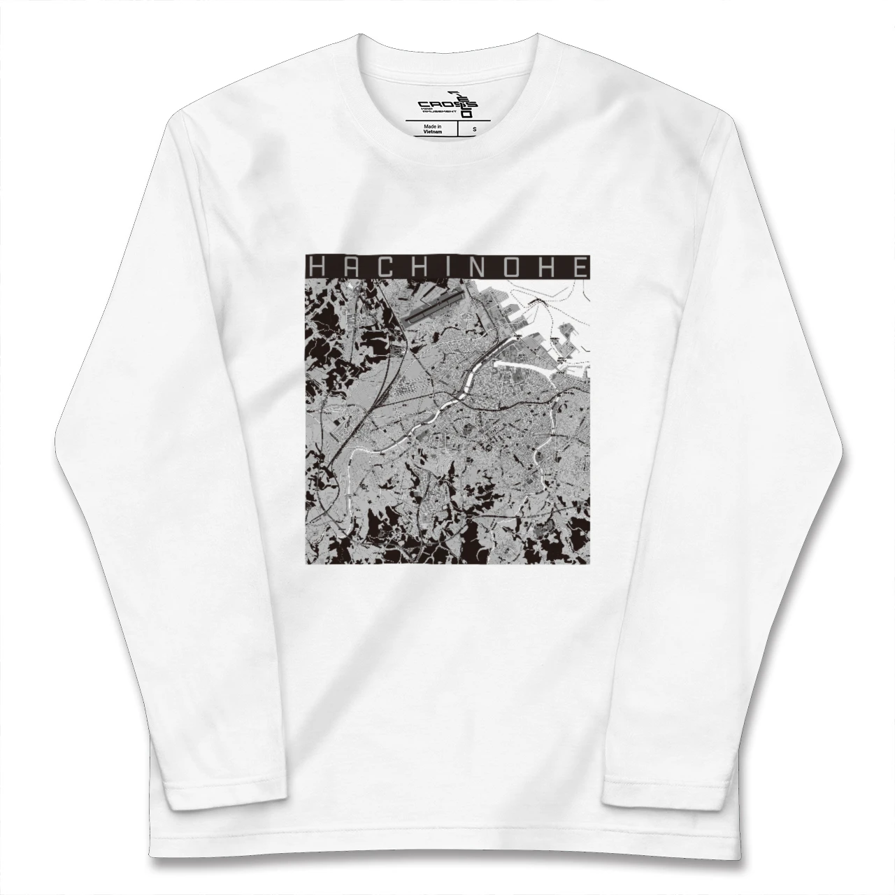 【八戸(青森県)】地図柄ロングスリーブTシャツ