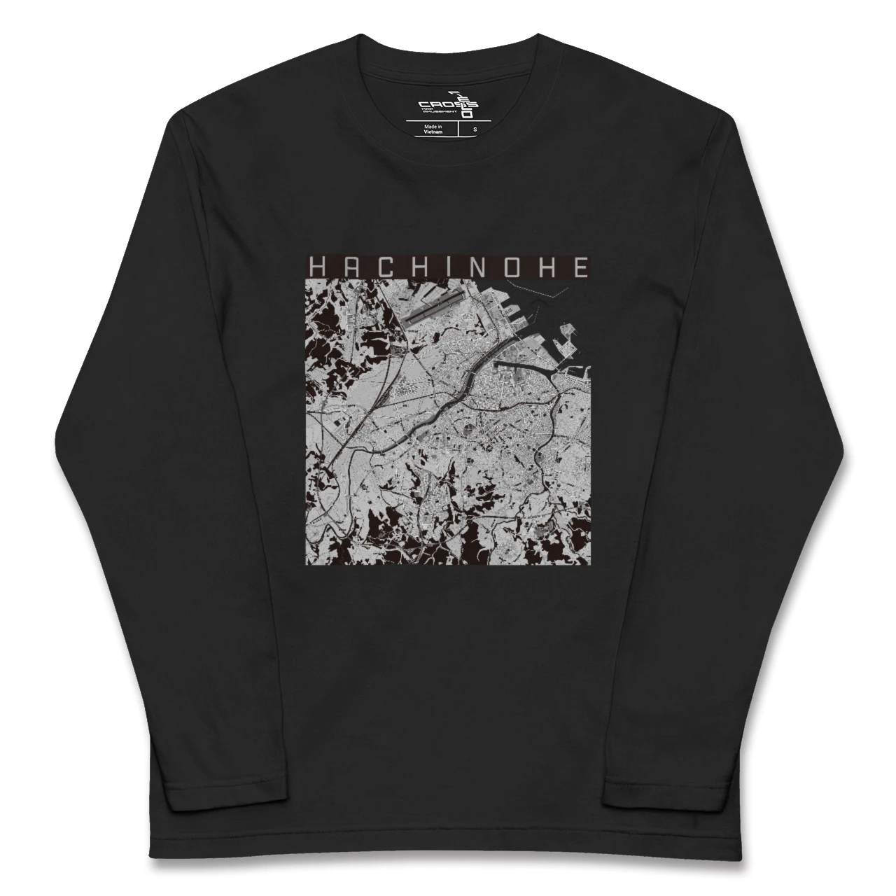 【八戸(青森県)】地図柄ロングスリーブTシャツ