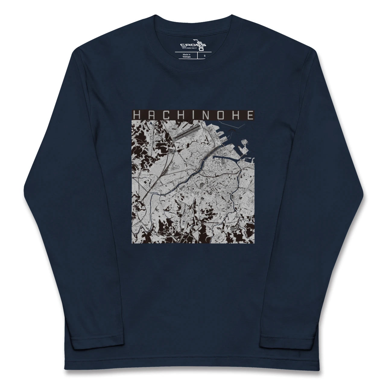 【八戸(青森県)】地図柄ロングスリーブTシャツ