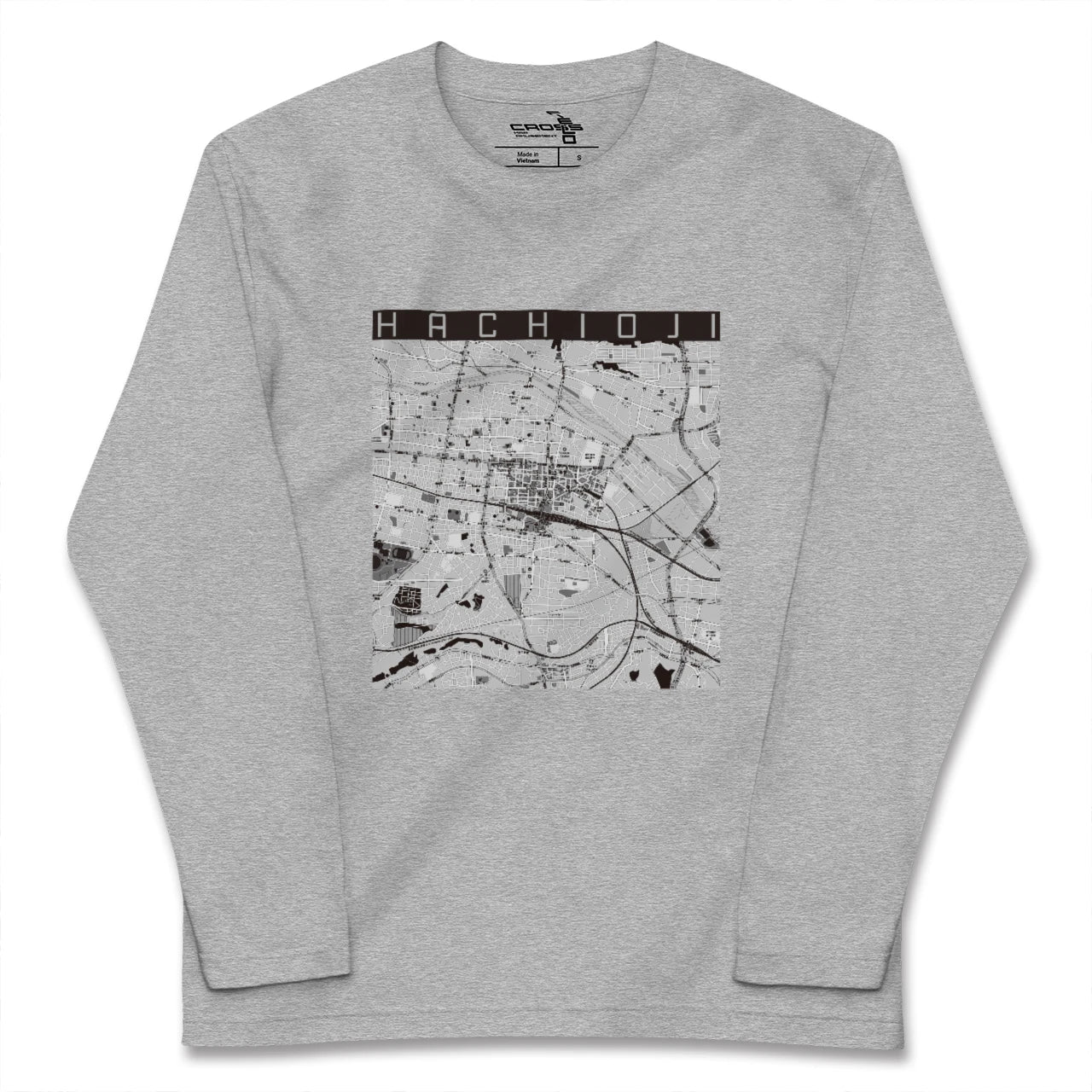 【八王子(東京都)】地図柄ロングスリーブTシャツ