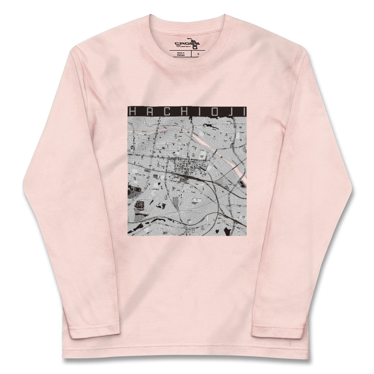 【八王子(東京都)】地図柄ロングスリーブTシャツ