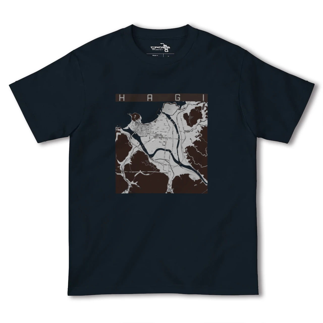 【萩2(山口県)】地図柄ヘビーウェイトTシャツ