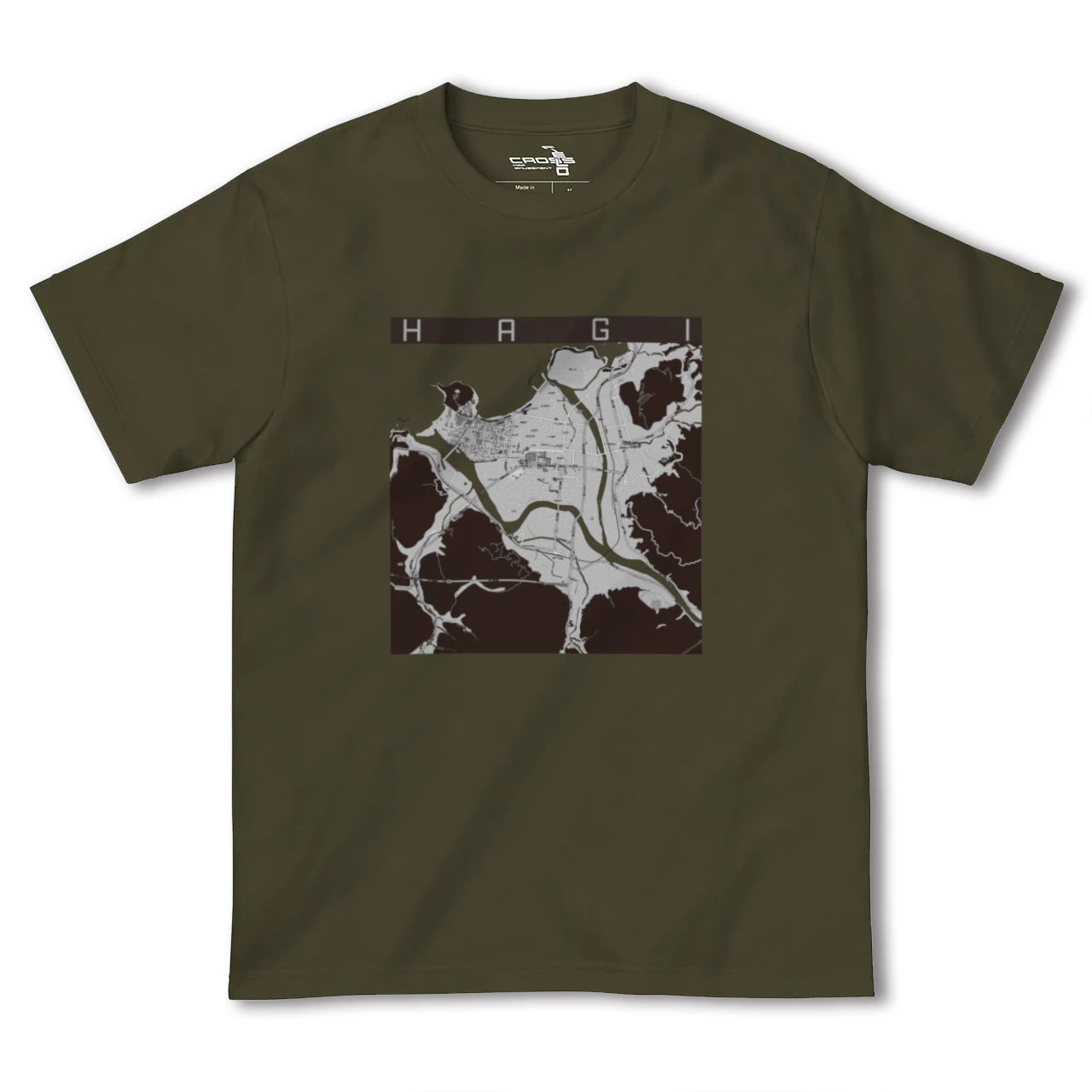 【萩2(山口県)】地図柄ヘビーウェイトTシャツ