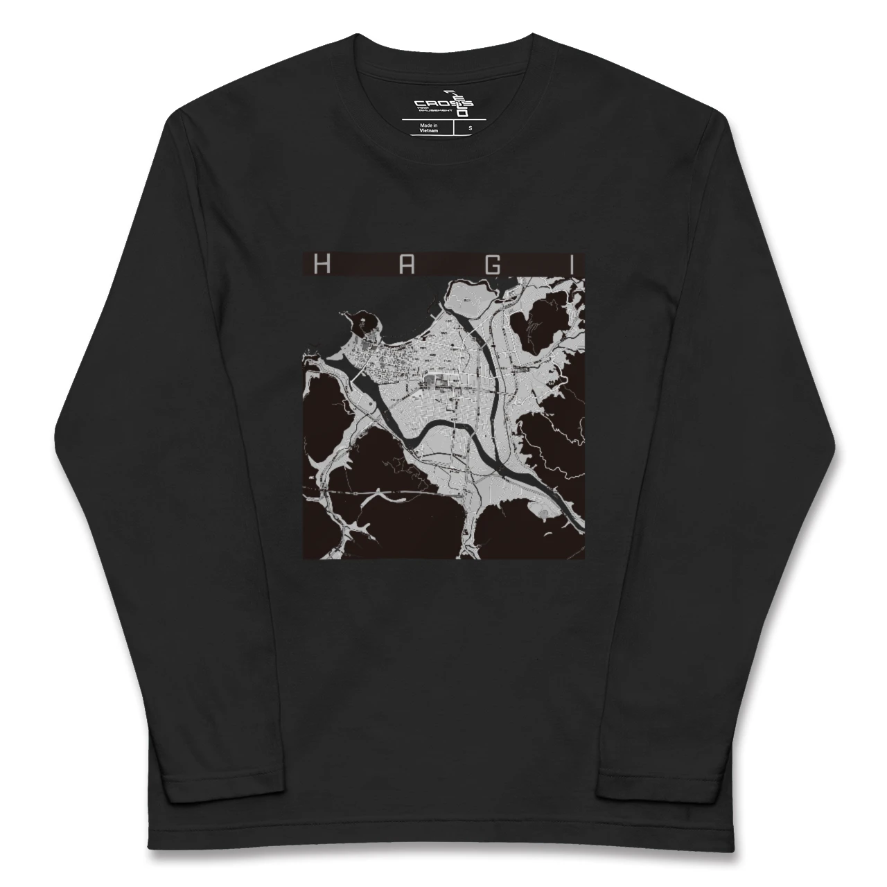 【萩2(山口県)】地図柄ロングスリーブTシャツ