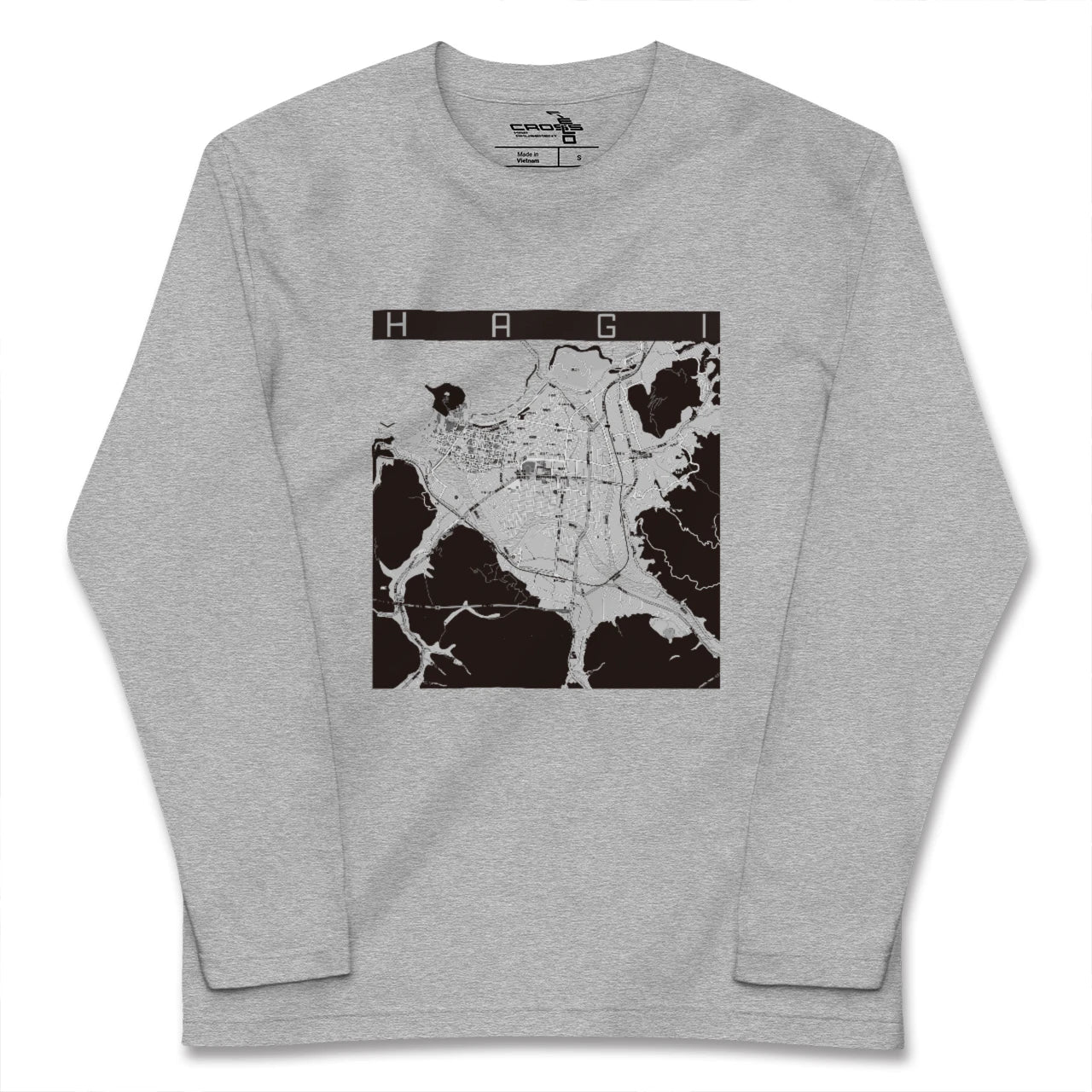 【萩2(山口県)】地図柄ロングスリーブTシャツ