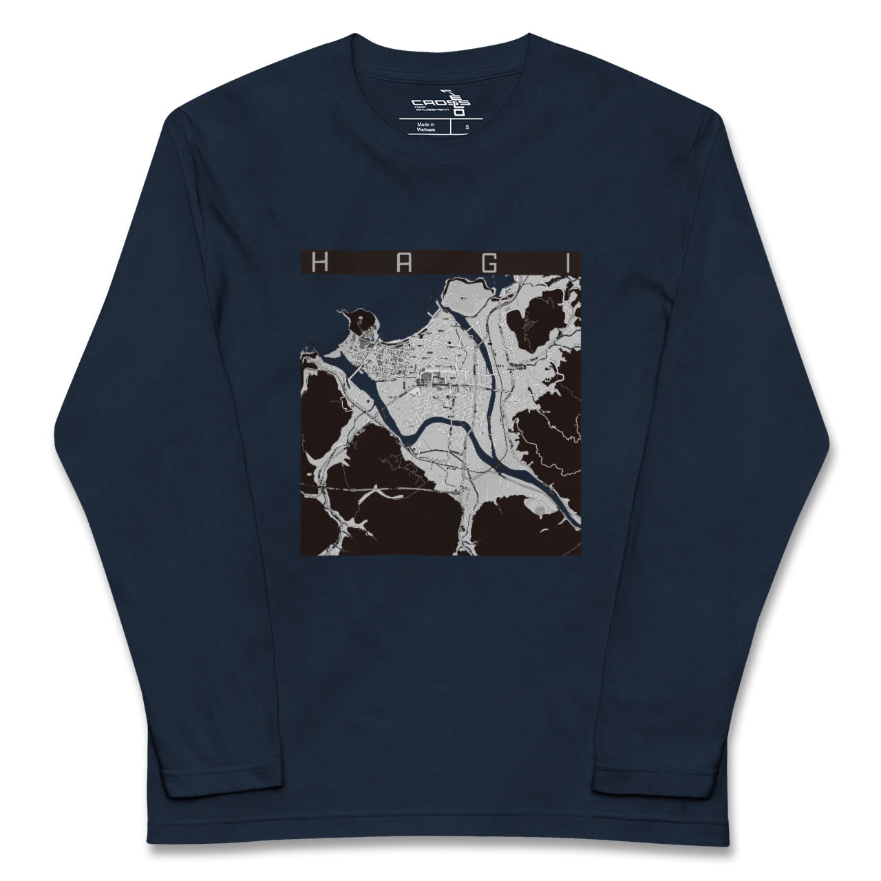 【萩2(山口県)】地図柄ロングスリーブTシャツ