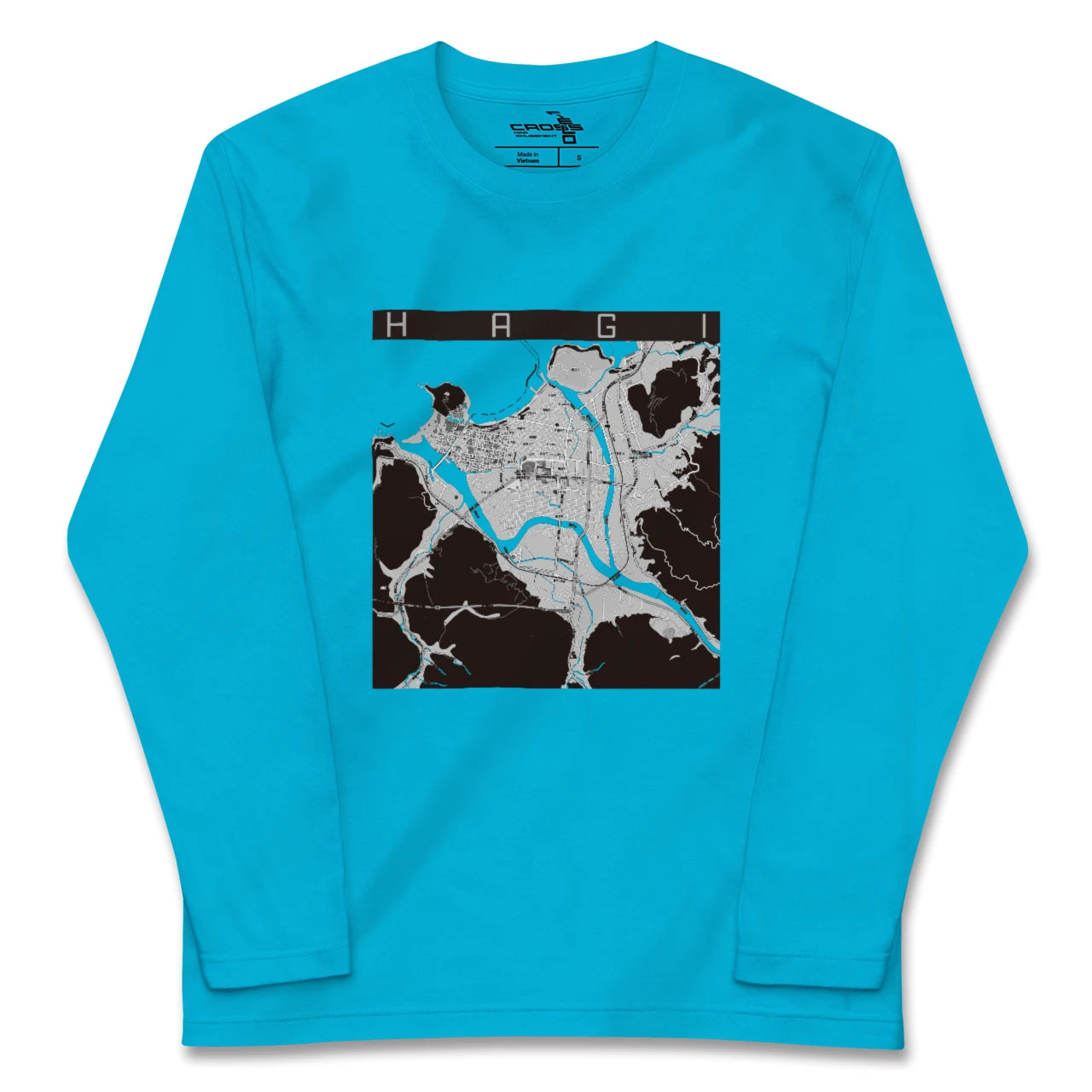 【萩2(山口県)】地図柄ロングスリーブTシャツ