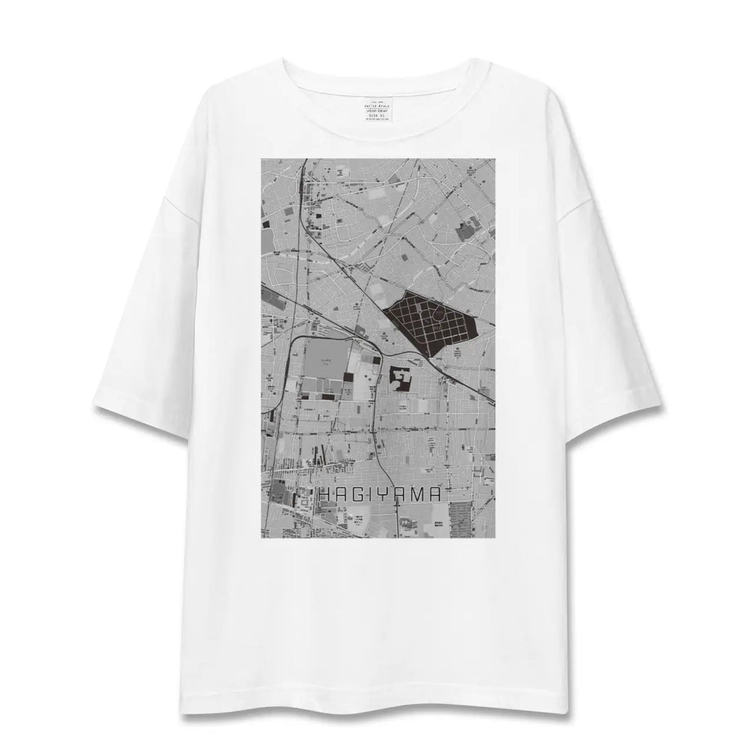 【萩山(東京都)】地図柄ビッグシルエットTシャツ