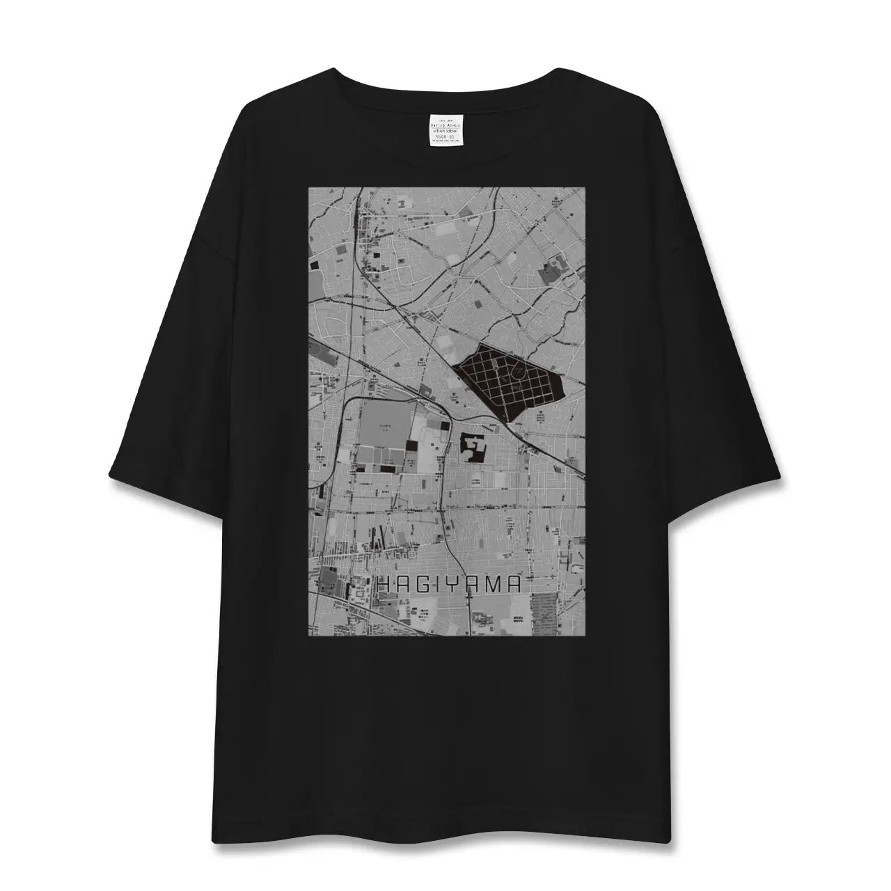 【萩山(東京都)】地図柄ビッグシルエットTシャツ