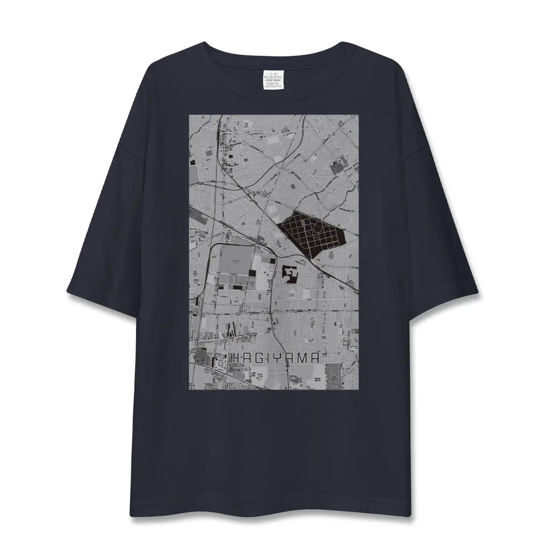 【萩山(東京都)】地図柄ビッグシルエットTシャツ