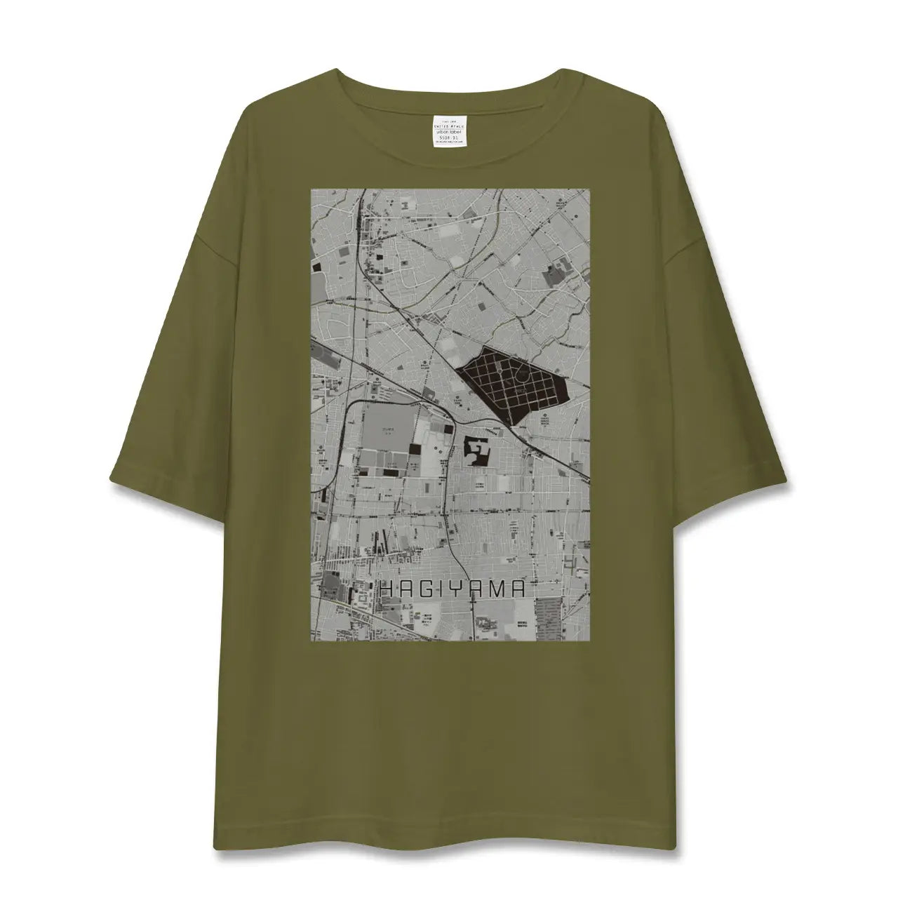 【萩山(東京都)】地図柄ビッグシルエットTシャツ