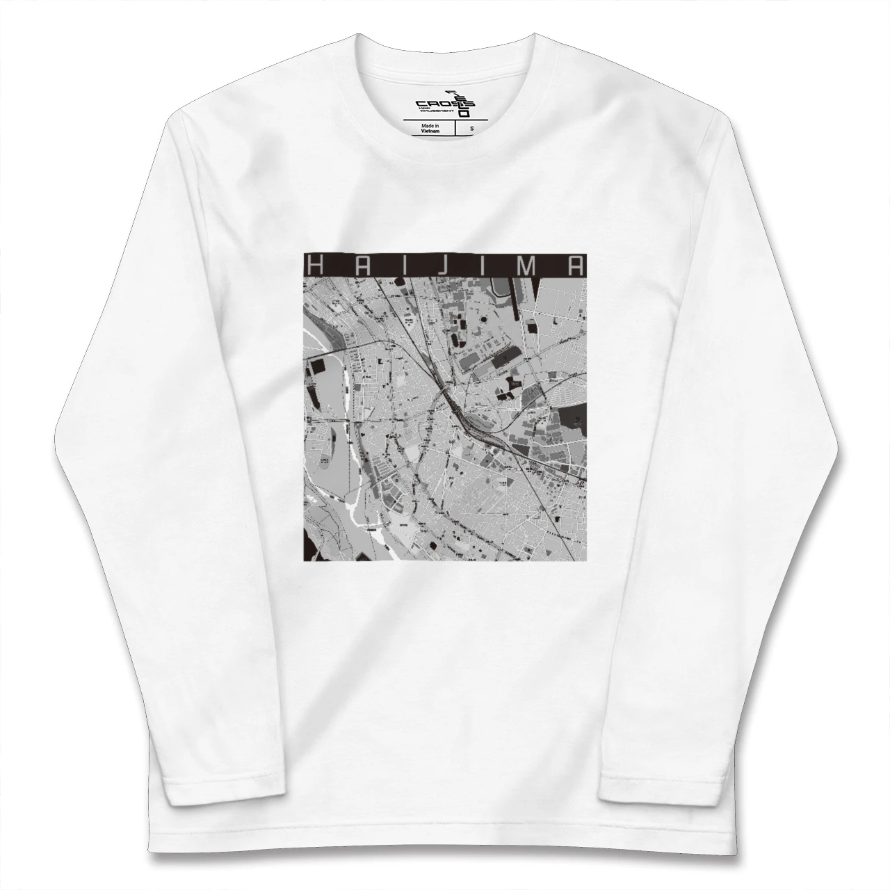 【拝島(東京都)】地図柄ロングスリーブTシャツ