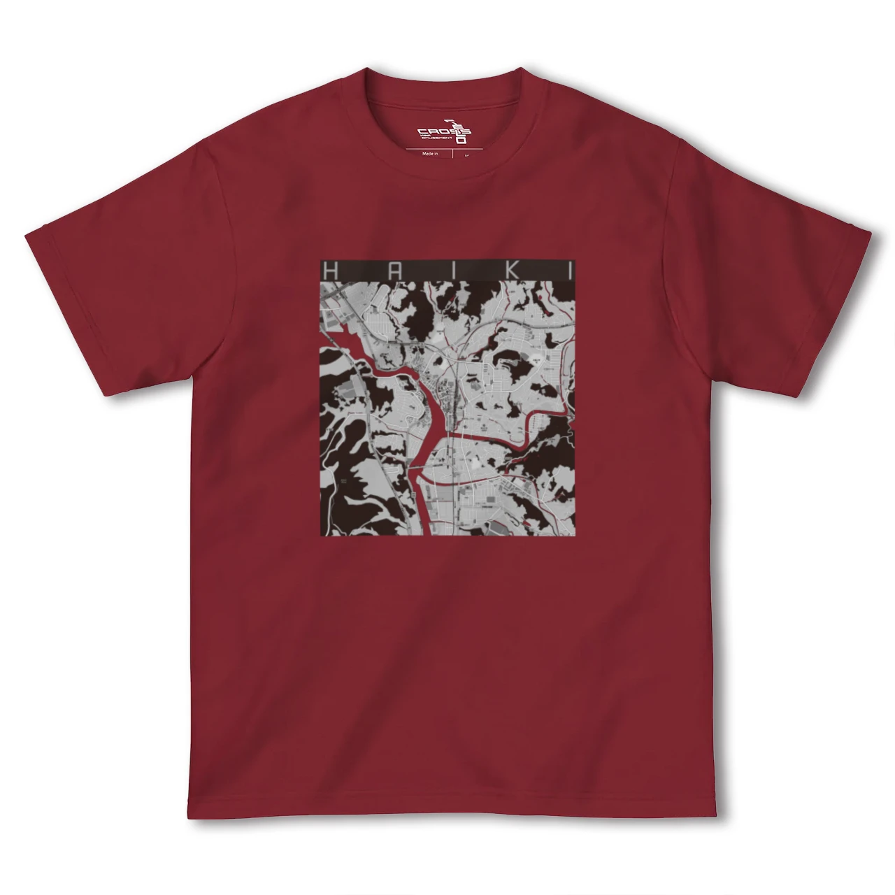 【早岐(長崎県)】地図柄ヘビーウェイトTシャツ