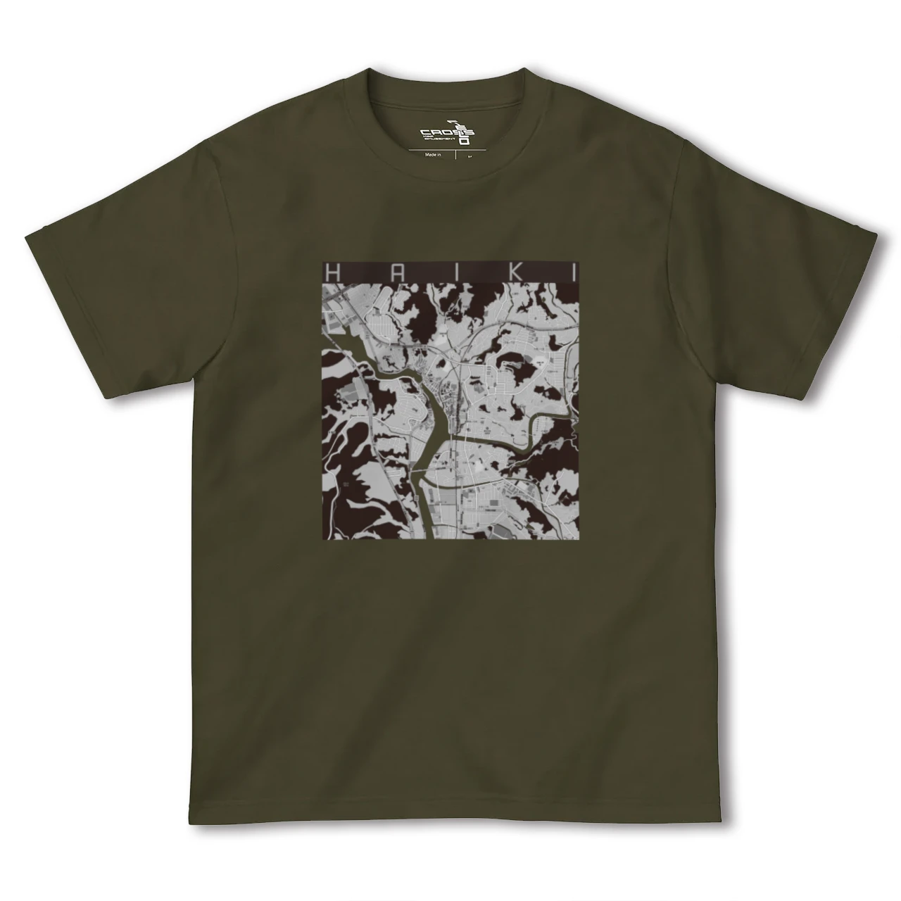 【早岐(長崎県)】地図柄ヘビーウェイトTシャツ