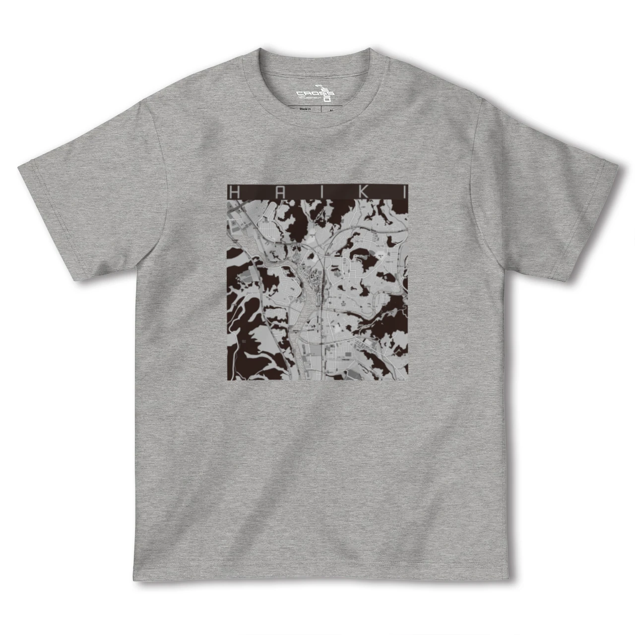 【早岐(長崎県)】地図柄ヘビーウェイトTシャツ