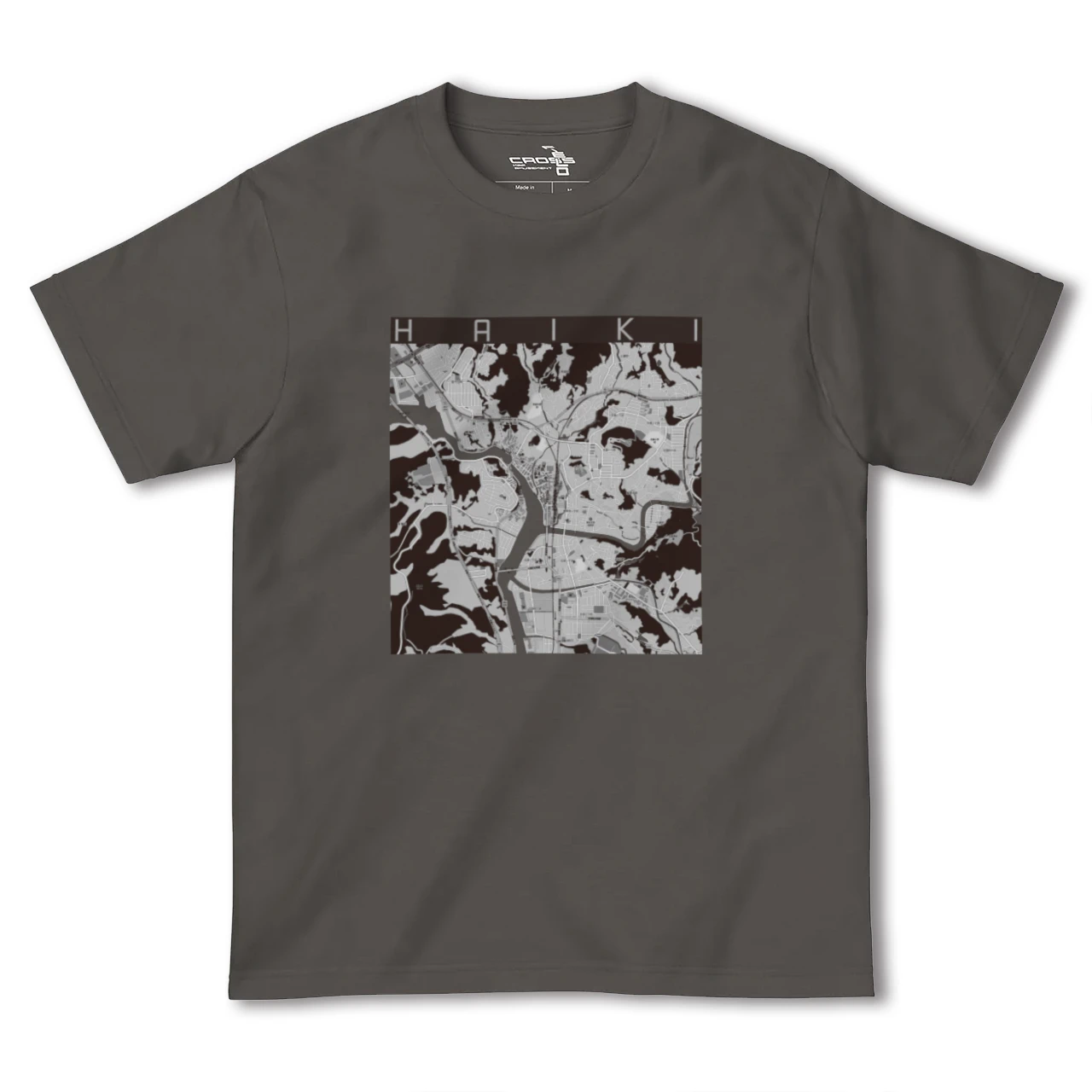 【早岐(長崎県)】地図柄ヘビーウェイトTシャツ