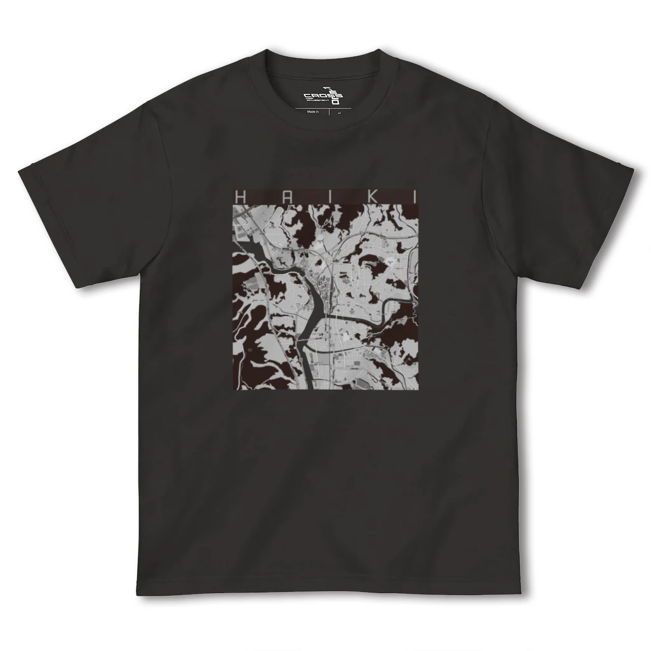 【早岐(長崎県)】地図柄ヘビーウェイトTシャツ